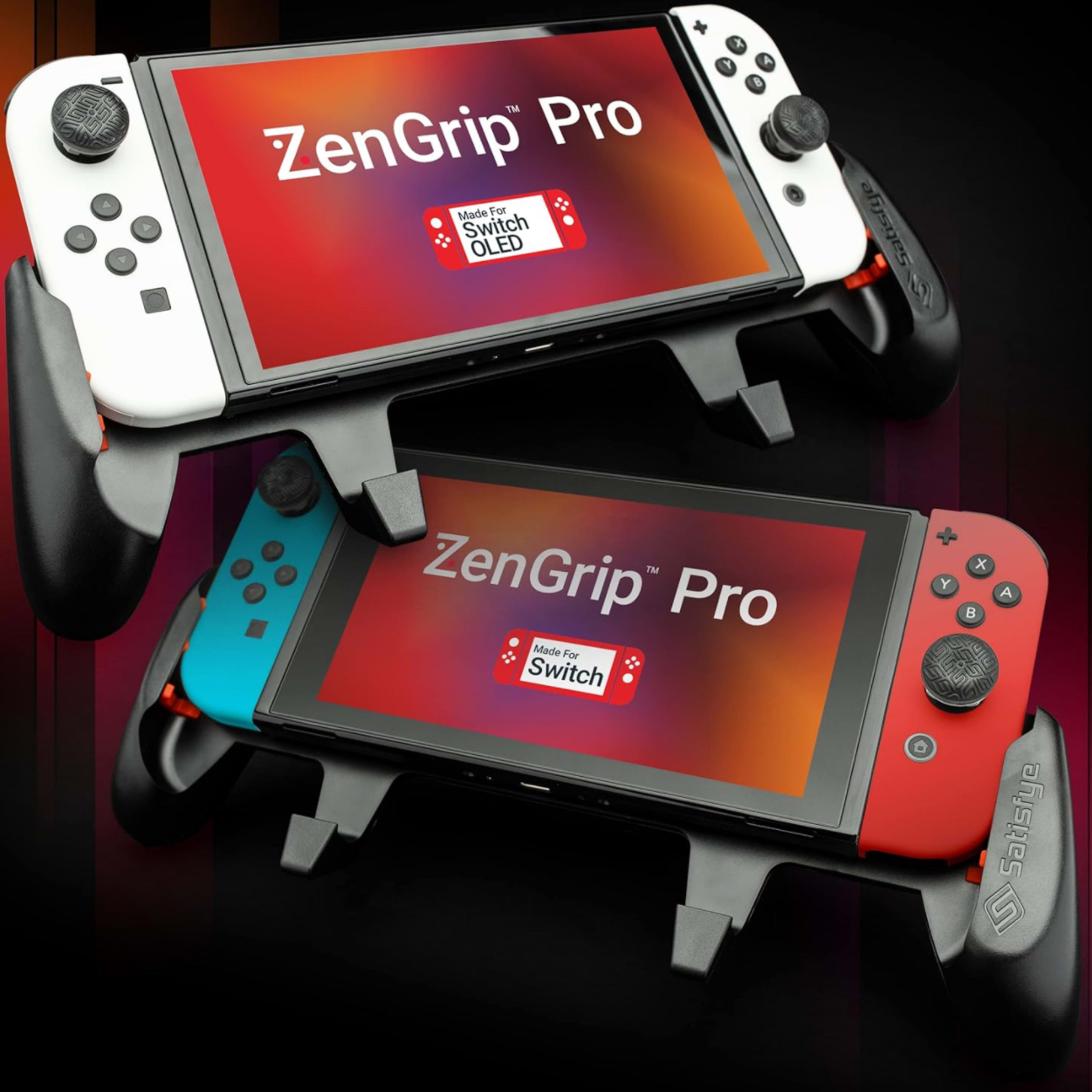 Satisfye ZenGrip Pro Gen 3 OLED Slim Bundle, Accessories Compatible with Nintendo Switch