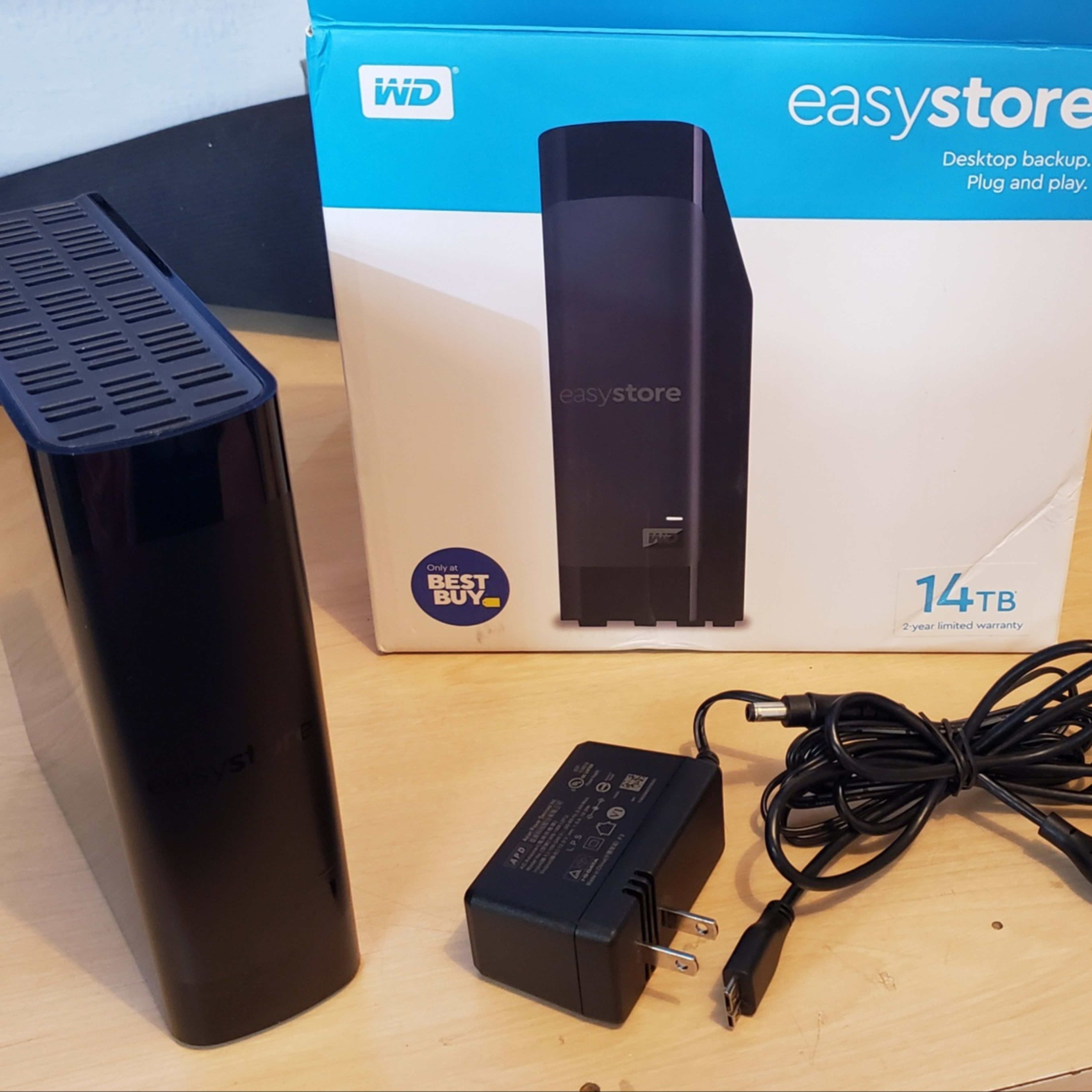 WD - Easystore 14TB External USB 3.0 Hard Drive - Black - Used