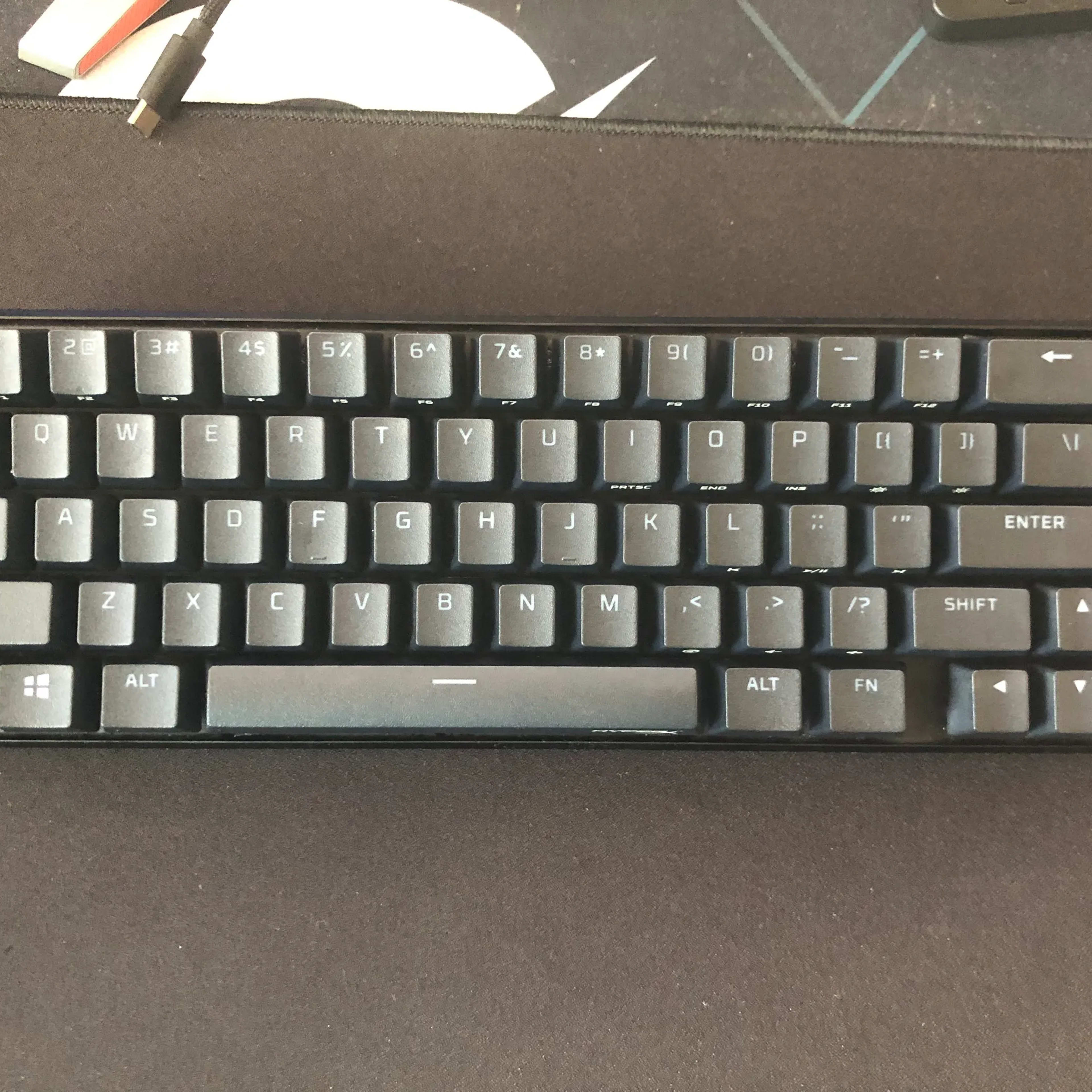 HyperX 65% Mechanical Keyboard W/ Linear Red Switches (Left Shift Stabilizer Popped Off)