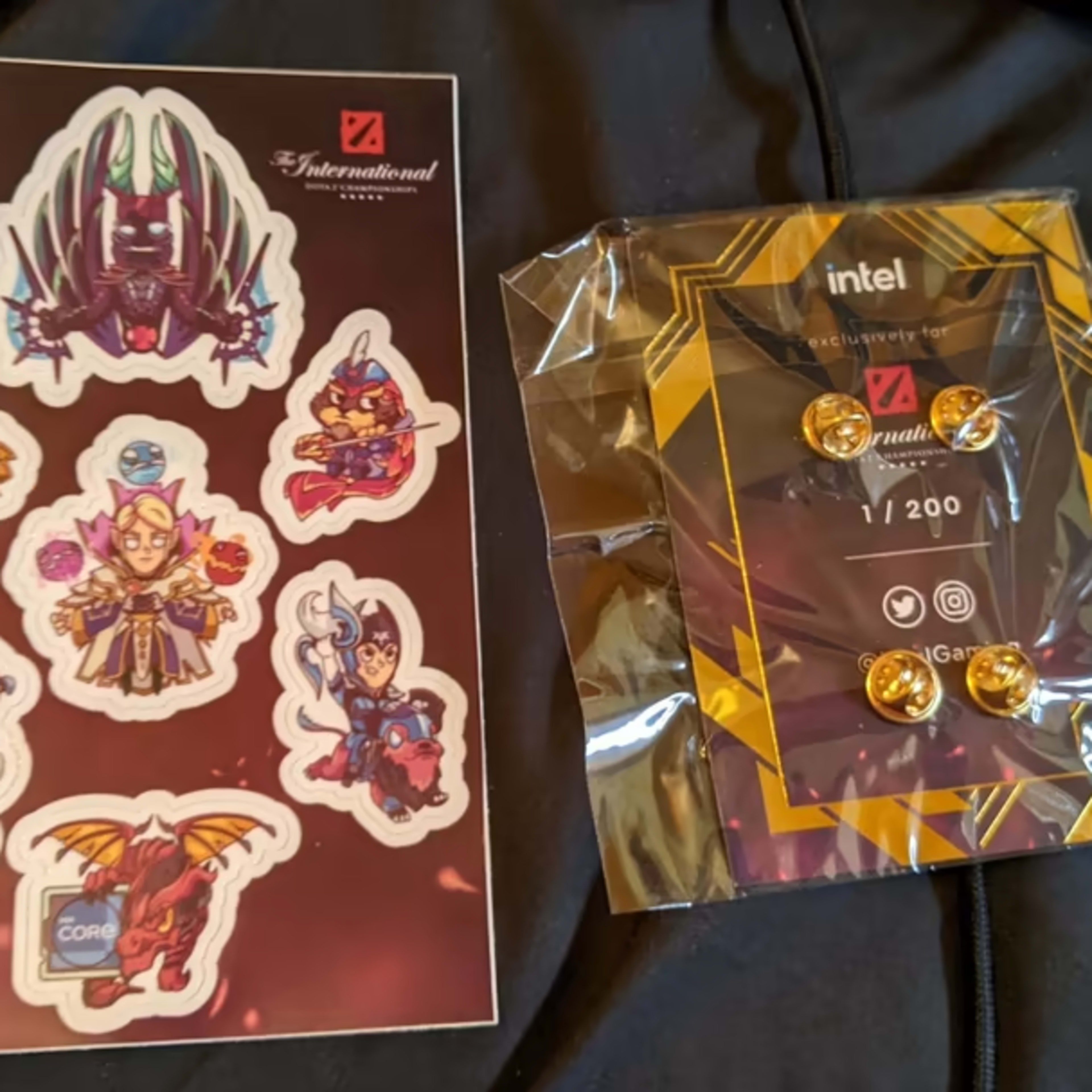 BNOB Intel / DOTA 2 The International 2021 Pins and Stickers 