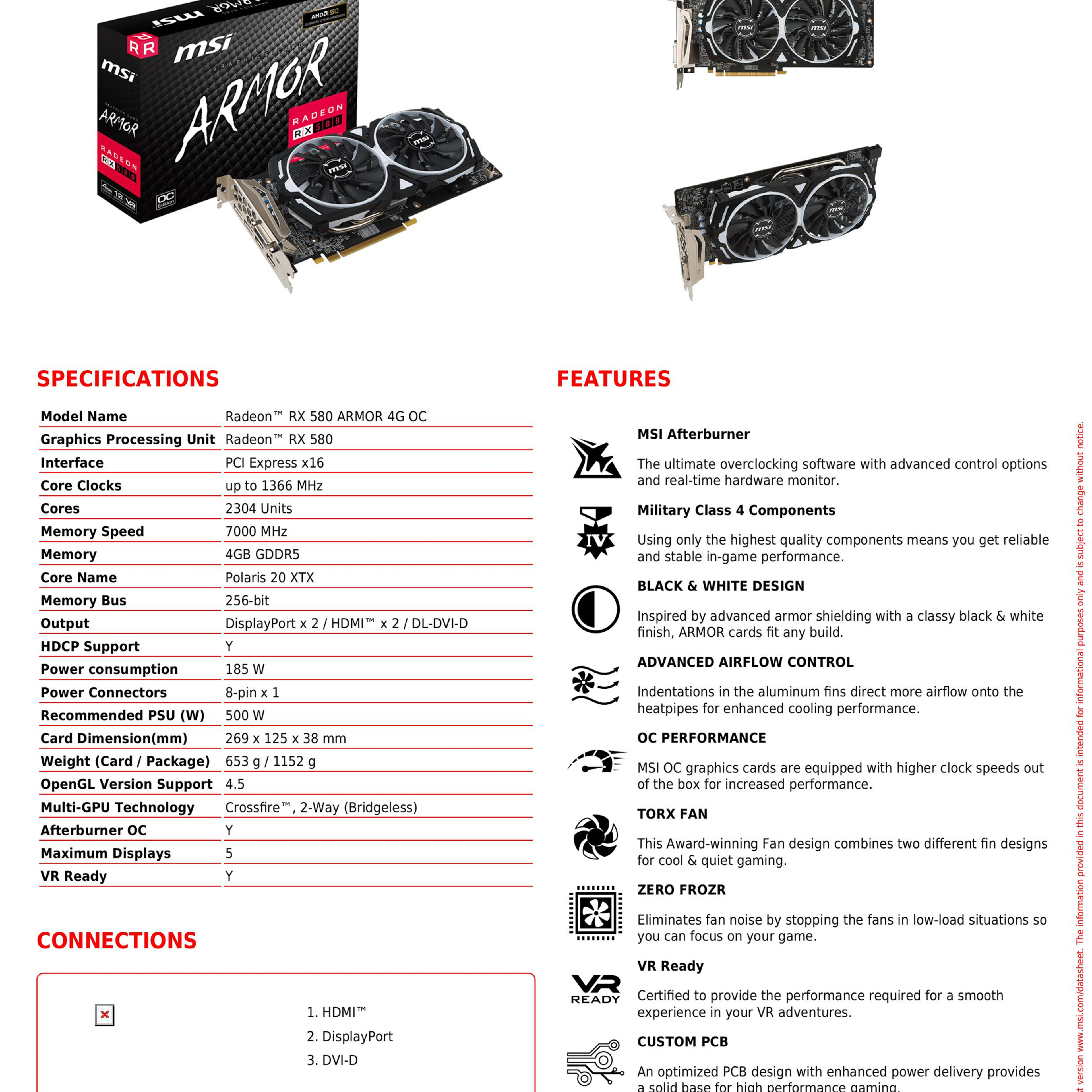 MSI RADEON RX580 4GB OC! - WHITE