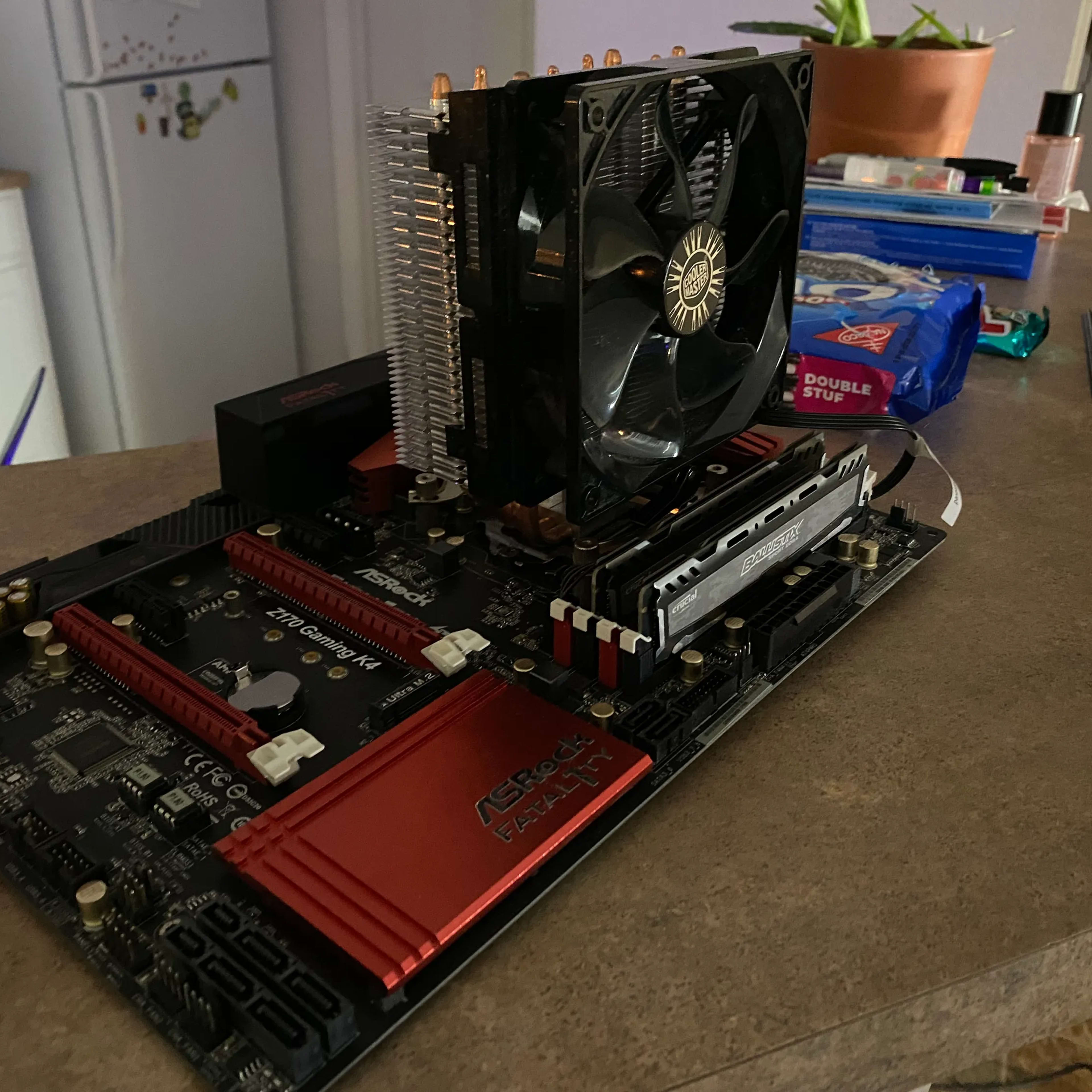 Intel Core i5 Skylake 6600K mounted in Asrock Fatal1ty Z170 Gaming K4 with cooler and Ram included