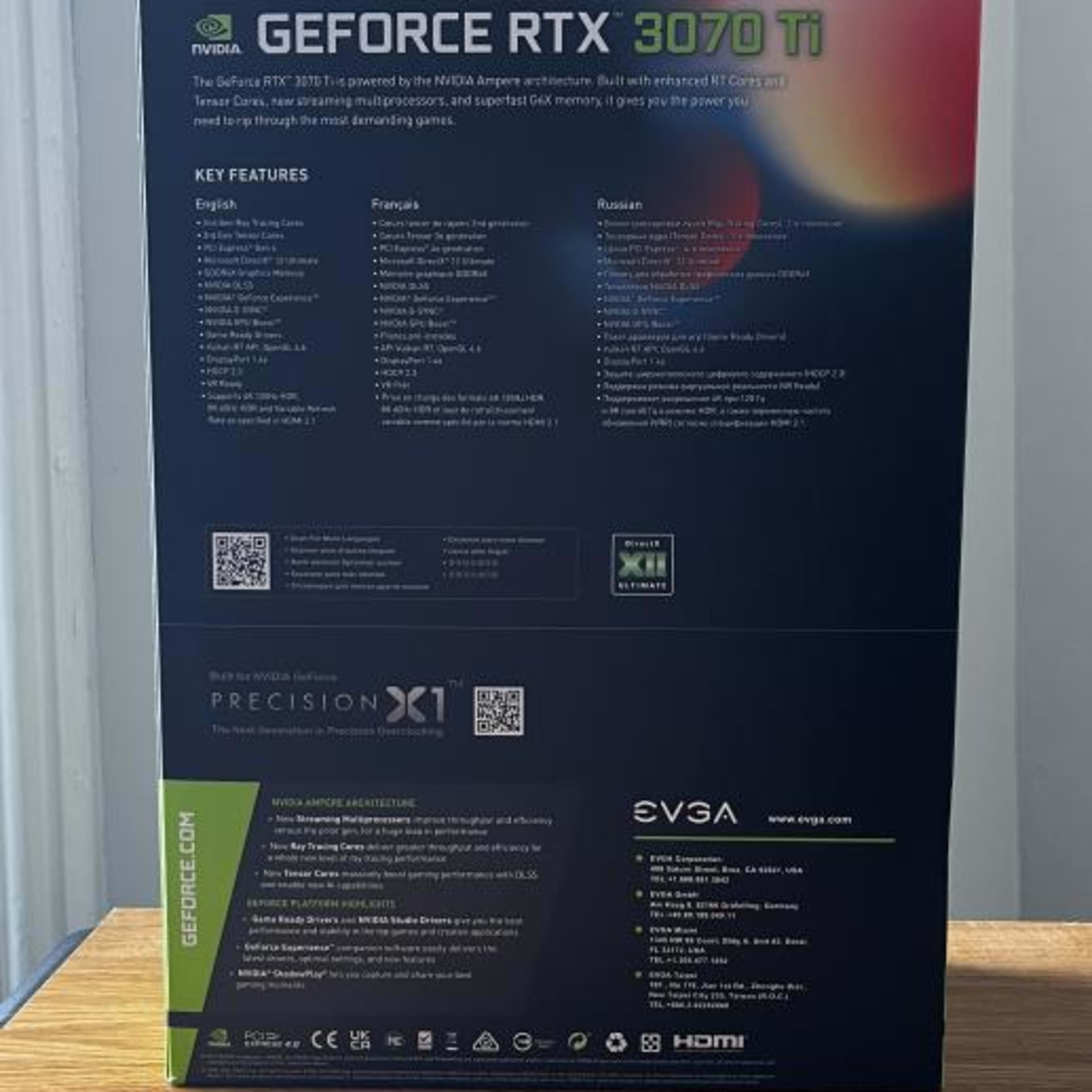 EVGA GeForce RTX 3070 Ti FTW3 ULTRA GAMING 8GB GDDR6X EVGA GeForce RTX 3070 Ti FTW3 ULTRA GAMING 8GB GDDR6X