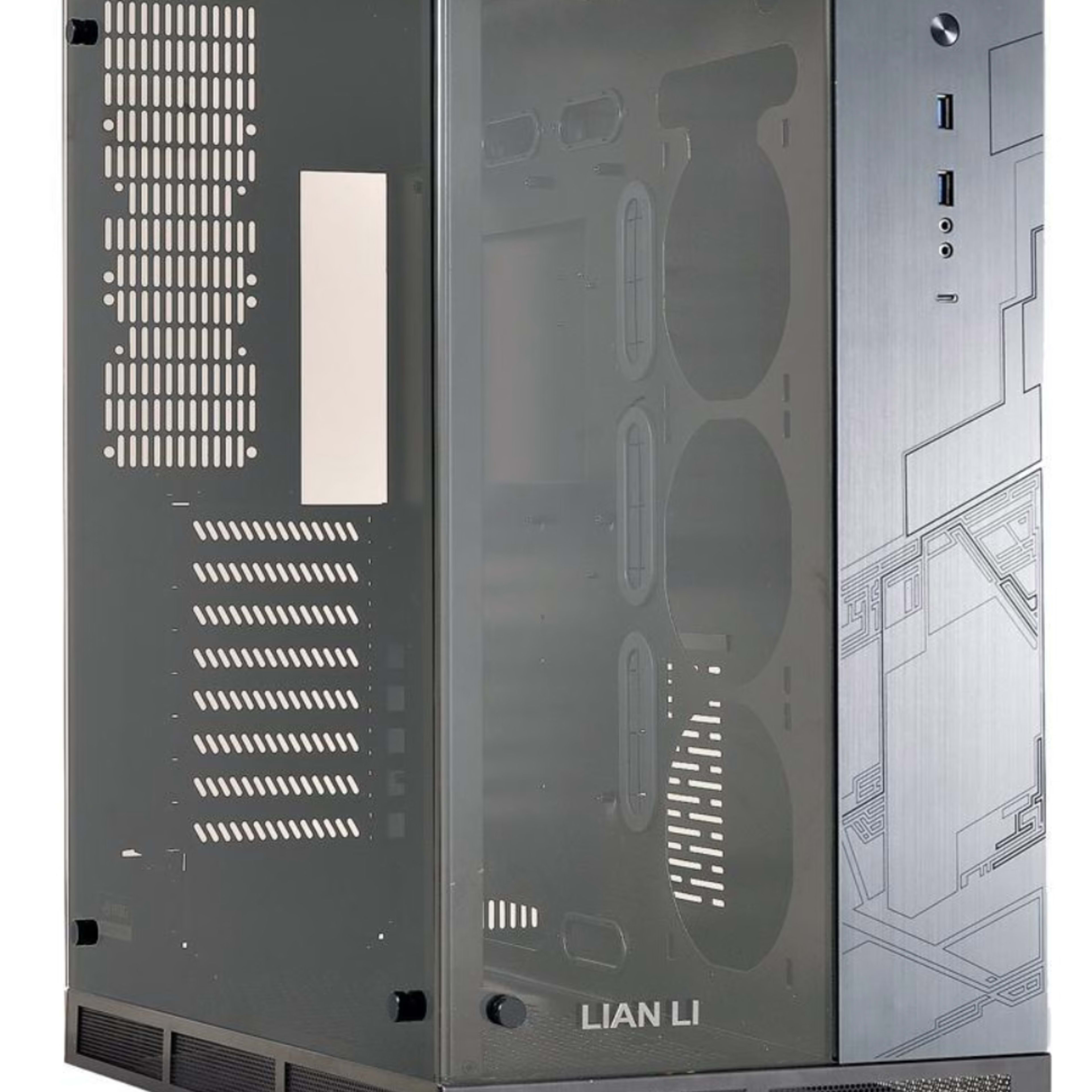 NEW LIAN LI PC-O11 WGX ROG Certified Edition Computer Case (Black Aluminum, Steel & Tempered Glass)