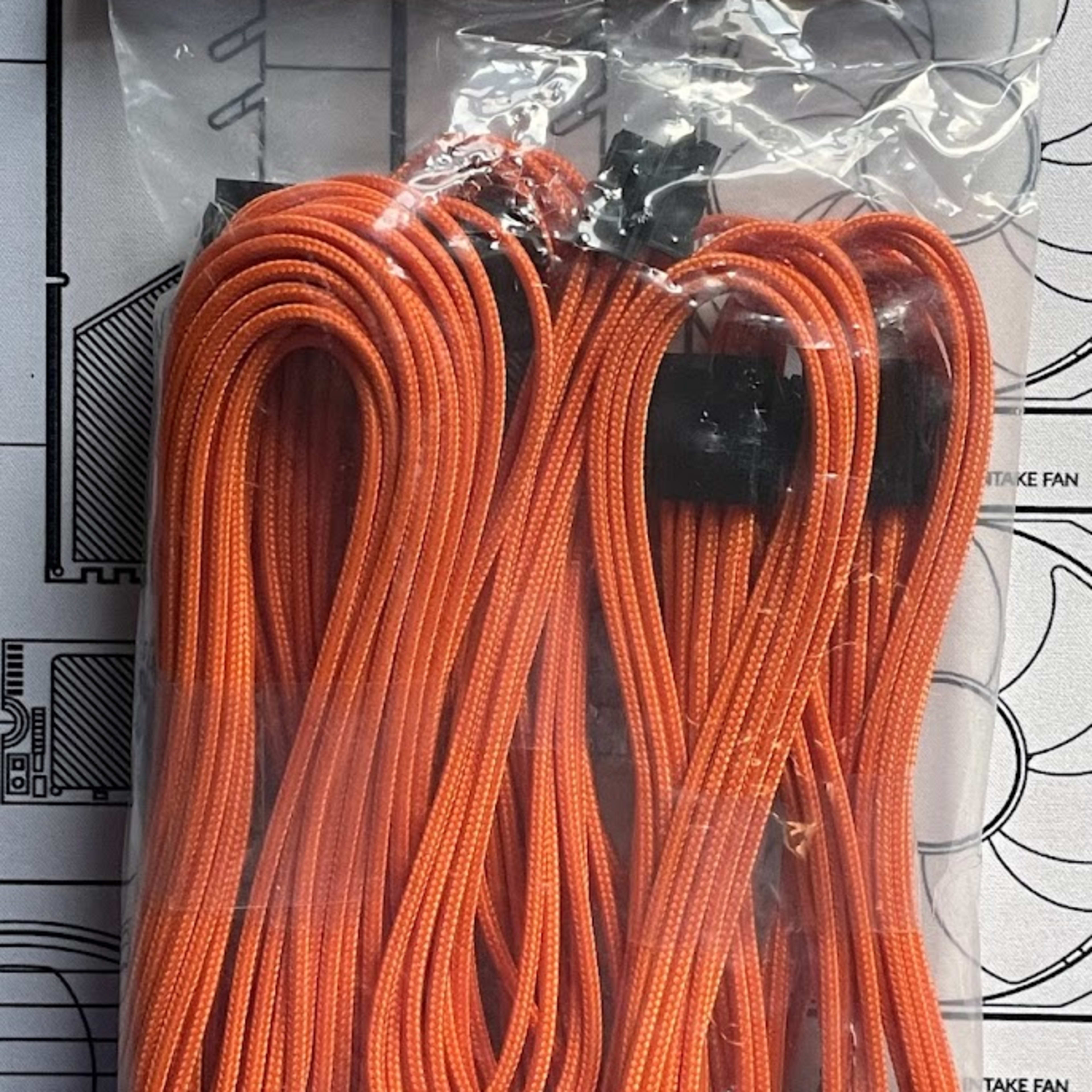 Phanteks 18AWG PSU Cable Extensions - Orange