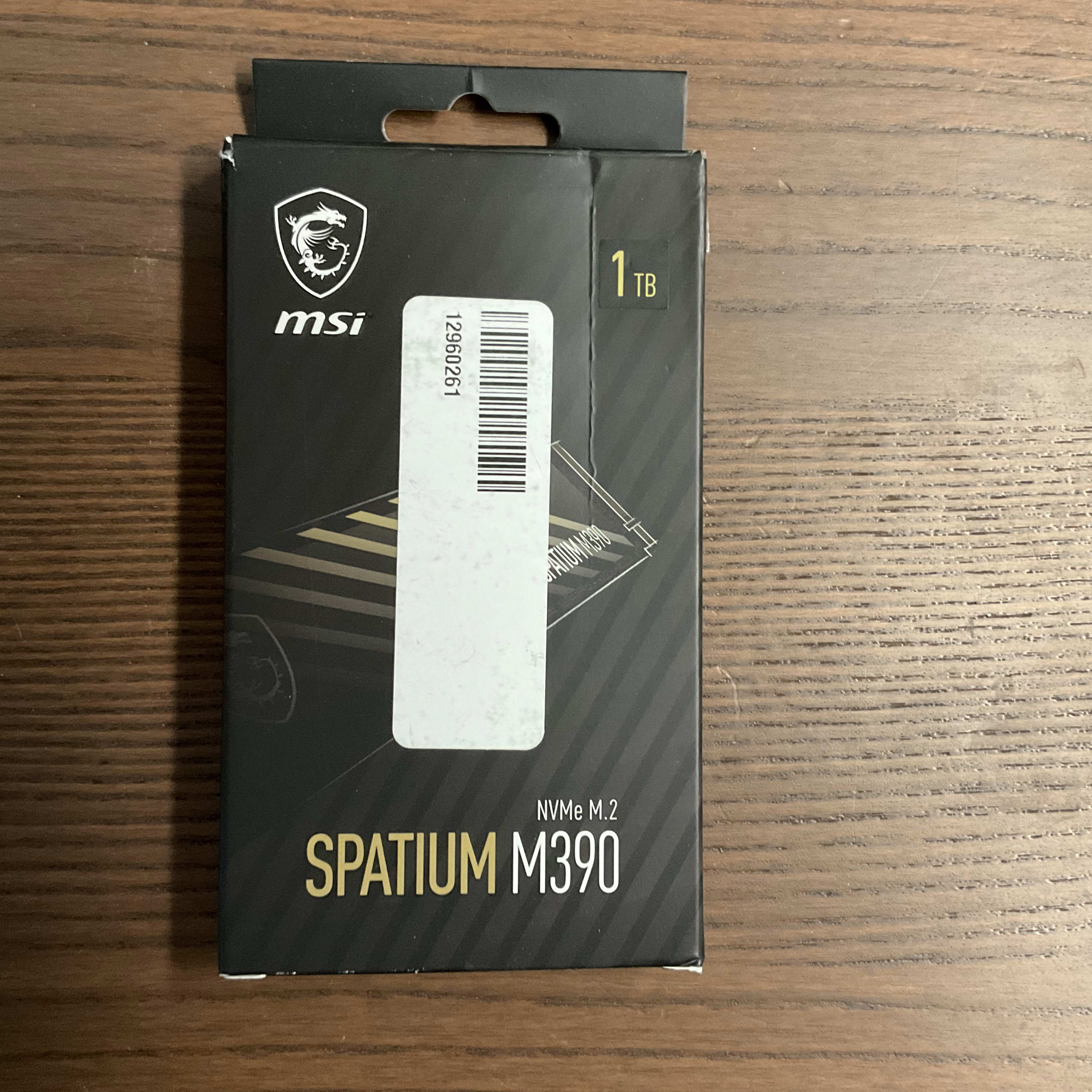 MSI SPATIUM M390 SSD 1TO - Disque SSD Interne PCIe 3.0 NVMe M.2