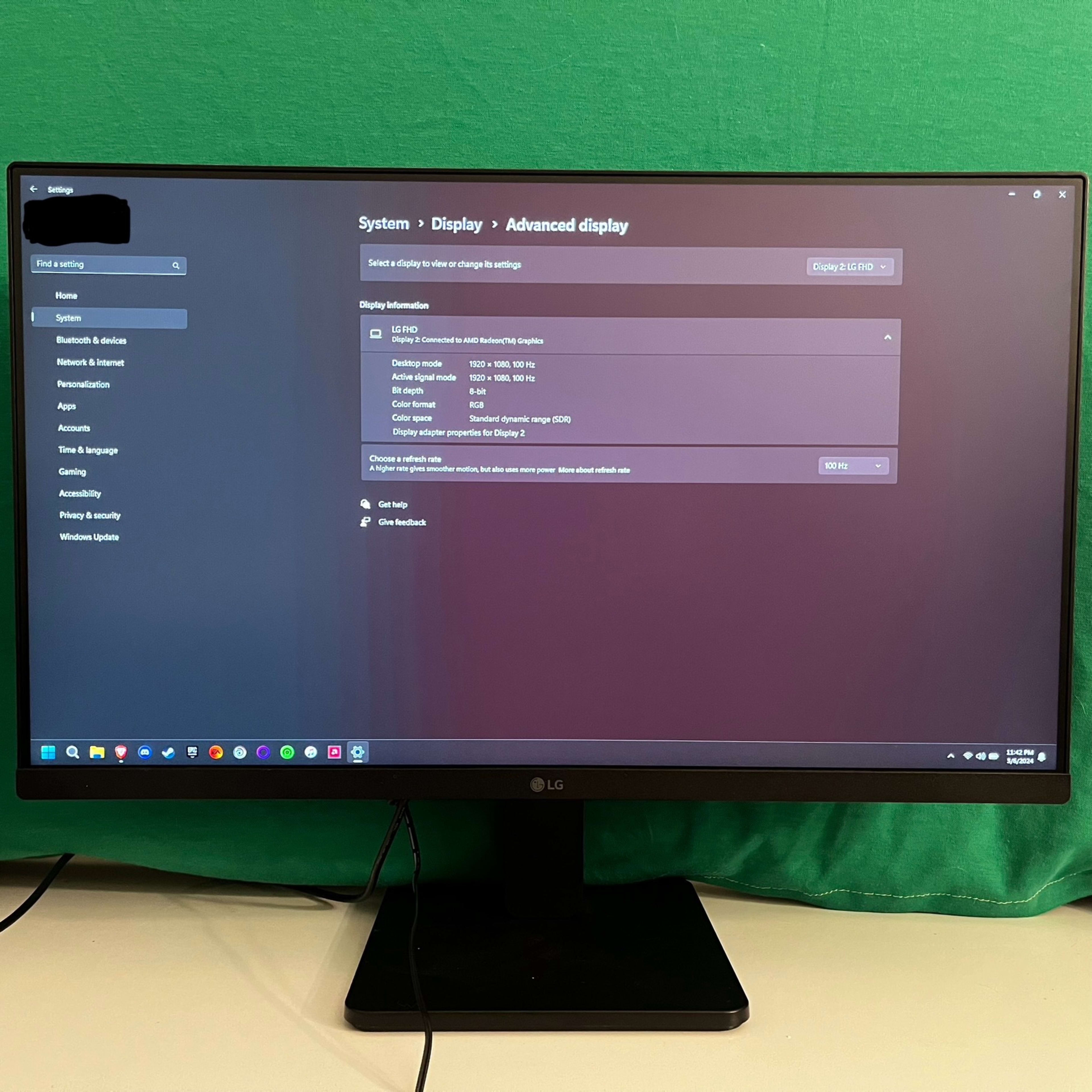 LG 24MR400 24" Monitor | 100 Hz Refresh Rate, 1080P