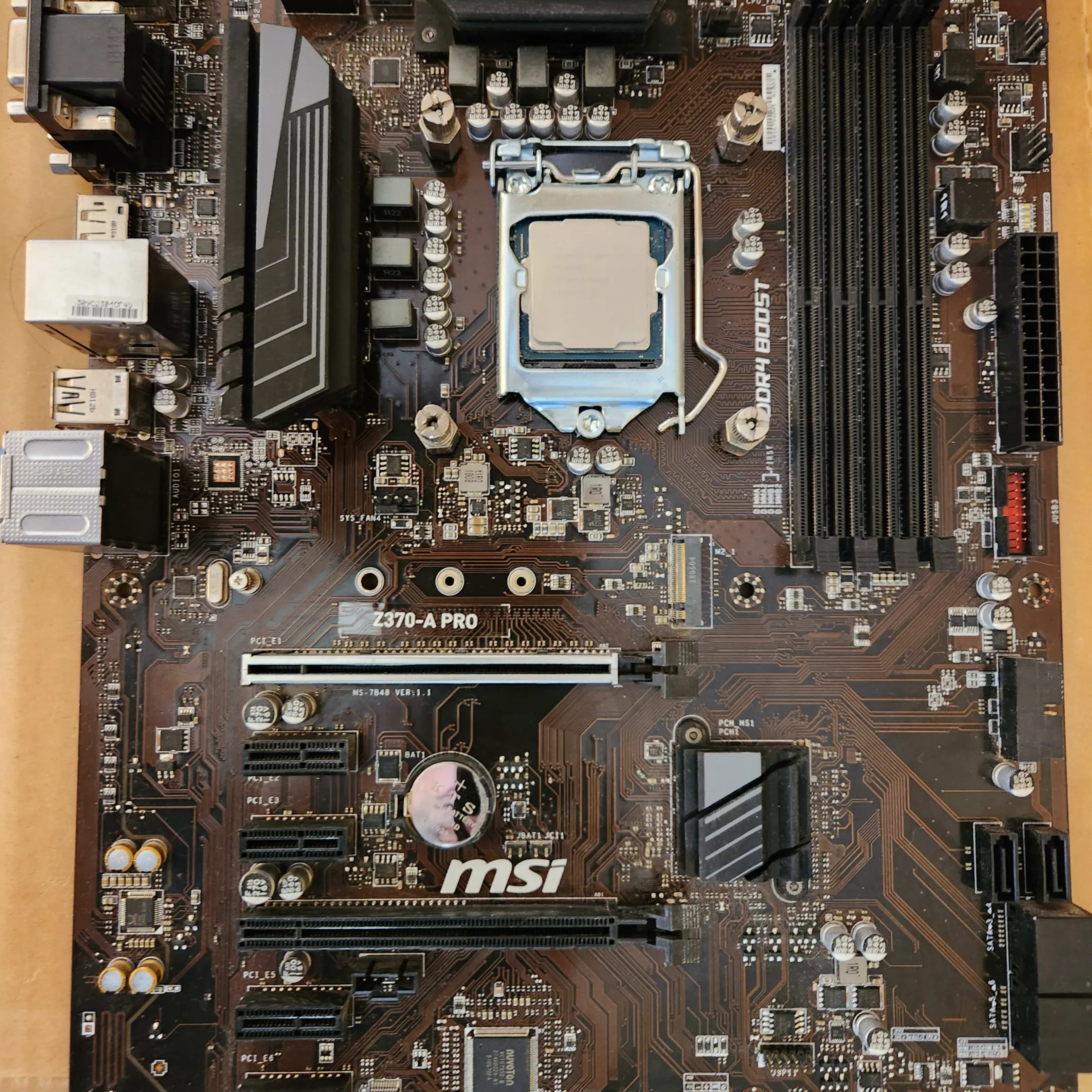 Intel i7-8700K CPU | MSI Z370-A Pro Motherboard | Please Intel i7-8700K CPU | MSI Z370-A Pro Motherboard | Please