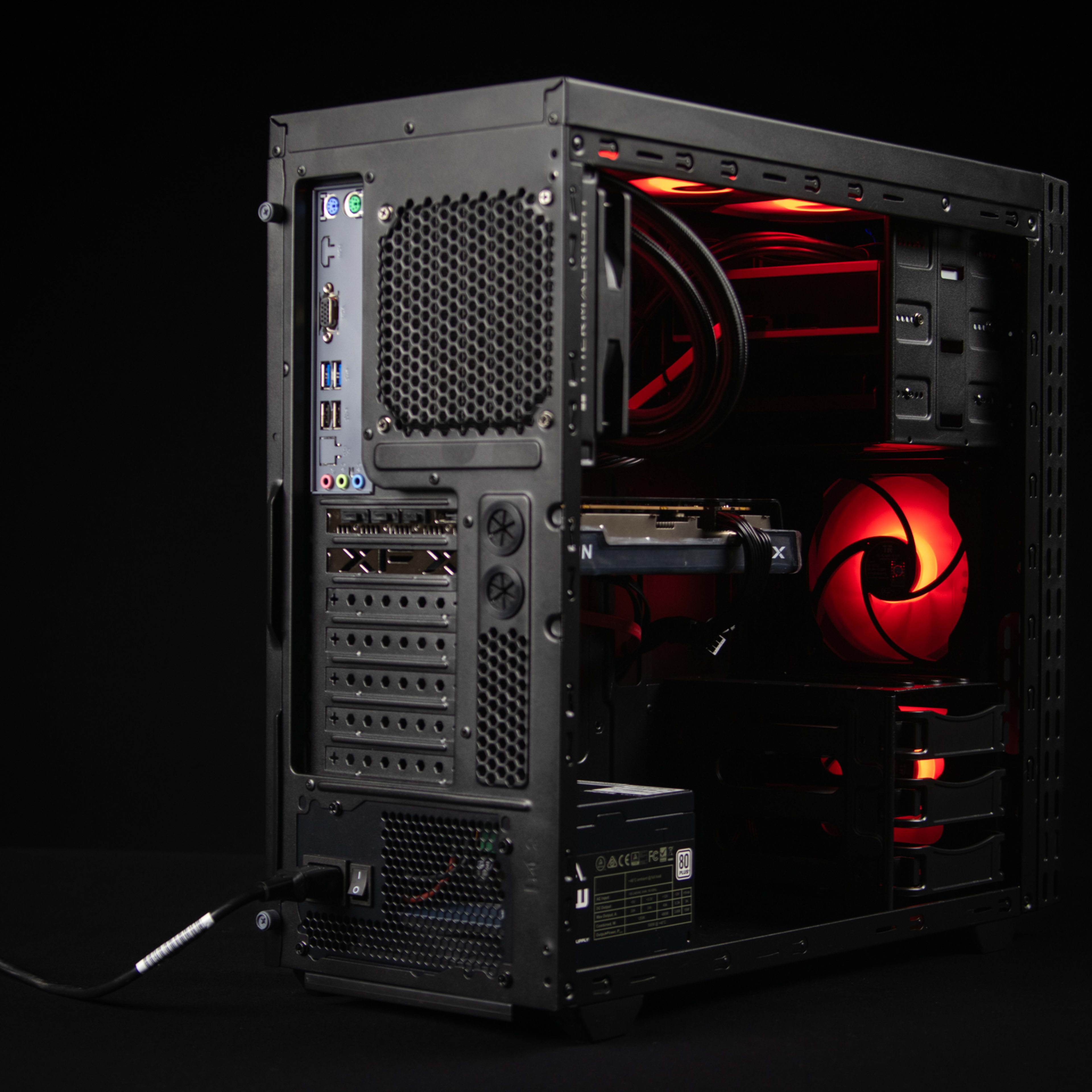 “GammaRed” RX XFX 6650XT 16GB Ryzen 5 Windows 11 1.3 TB Gaming PC Powerhouse