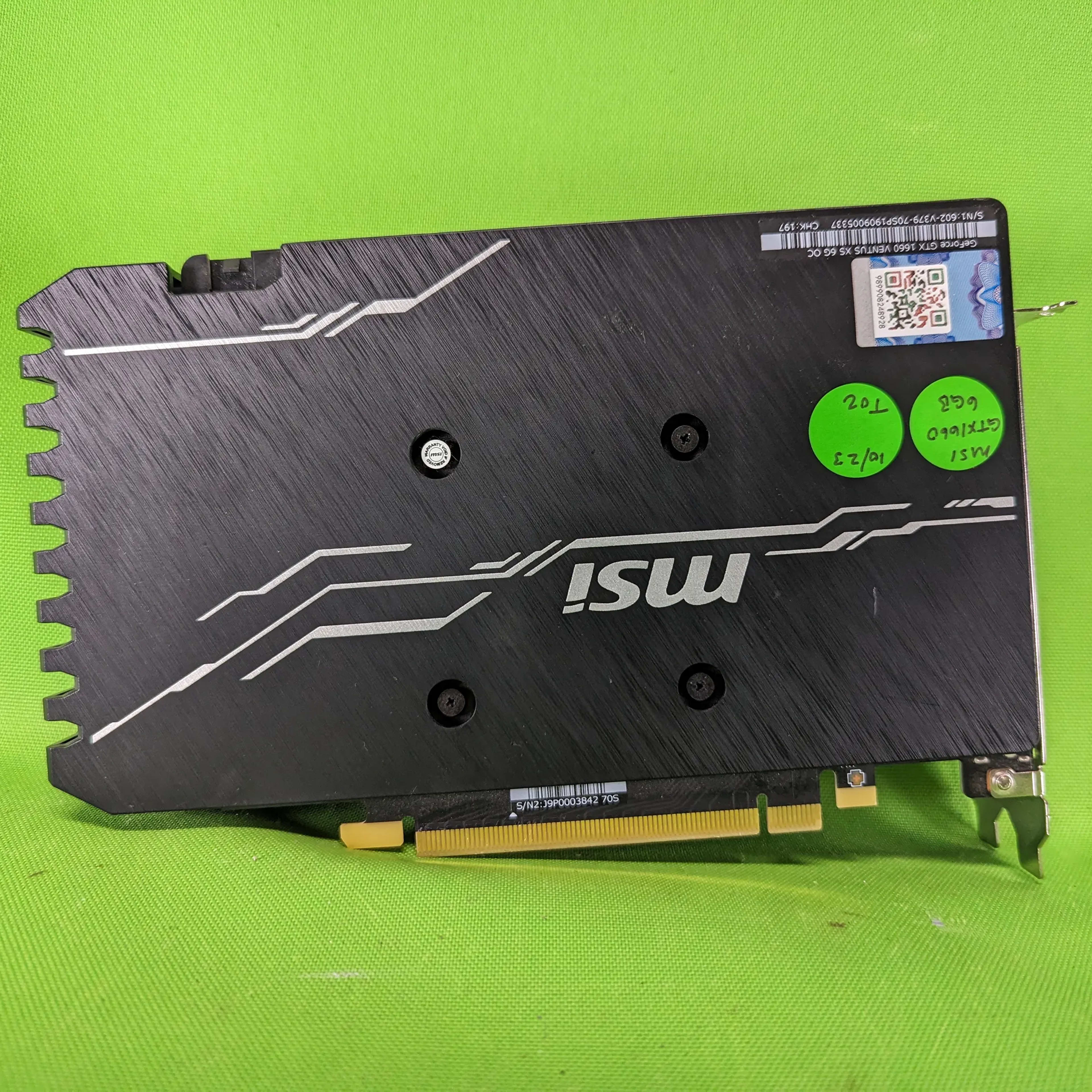 MSI GeForce GTX 1660 Ventus XS 6G OC 6GB GDDR5 PCIe Video Graphics Card ...