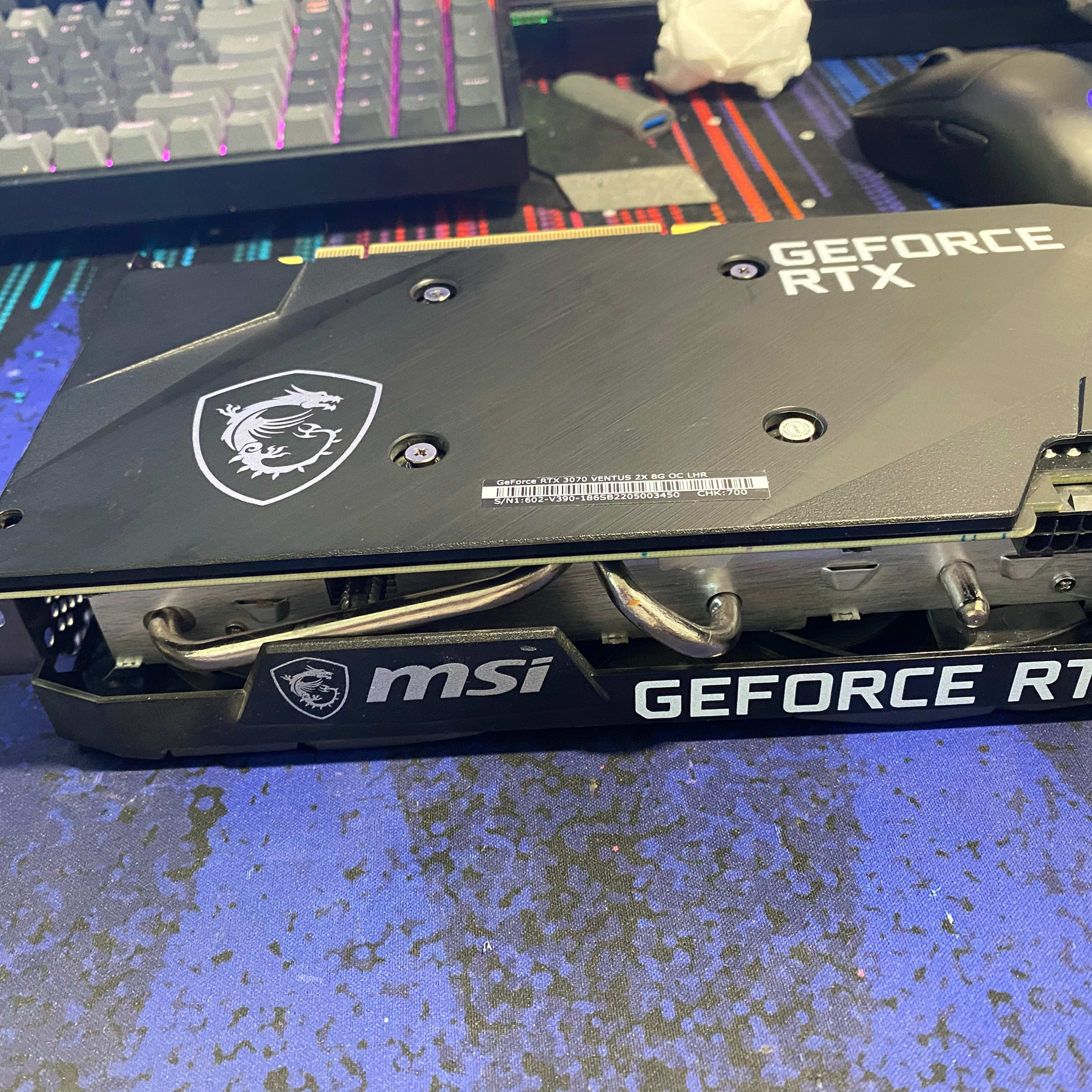 Used Great Condition MSI GeForce RTX 3070 8 GB VENTUS 2X Video