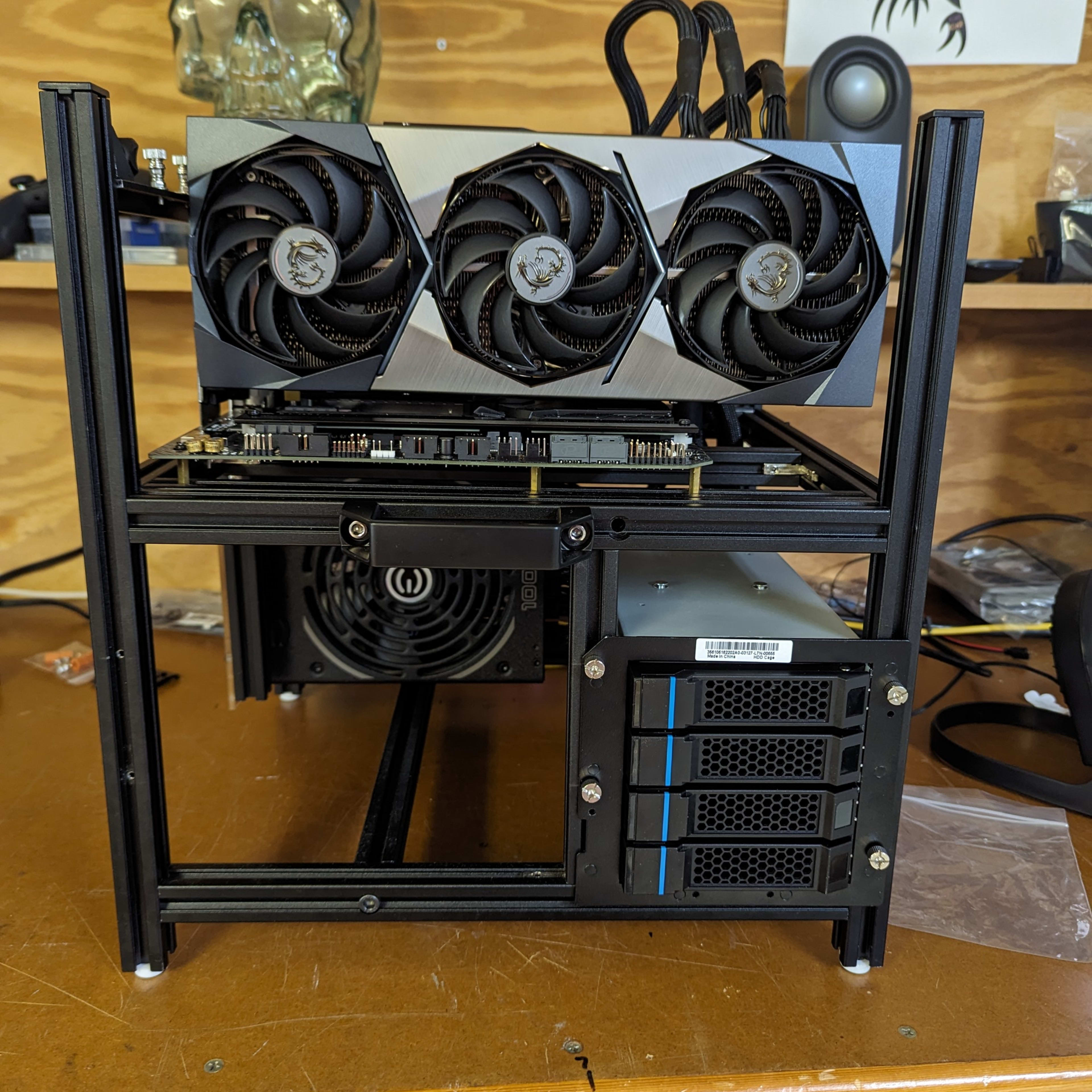 Custom Open frame case/Lan rig