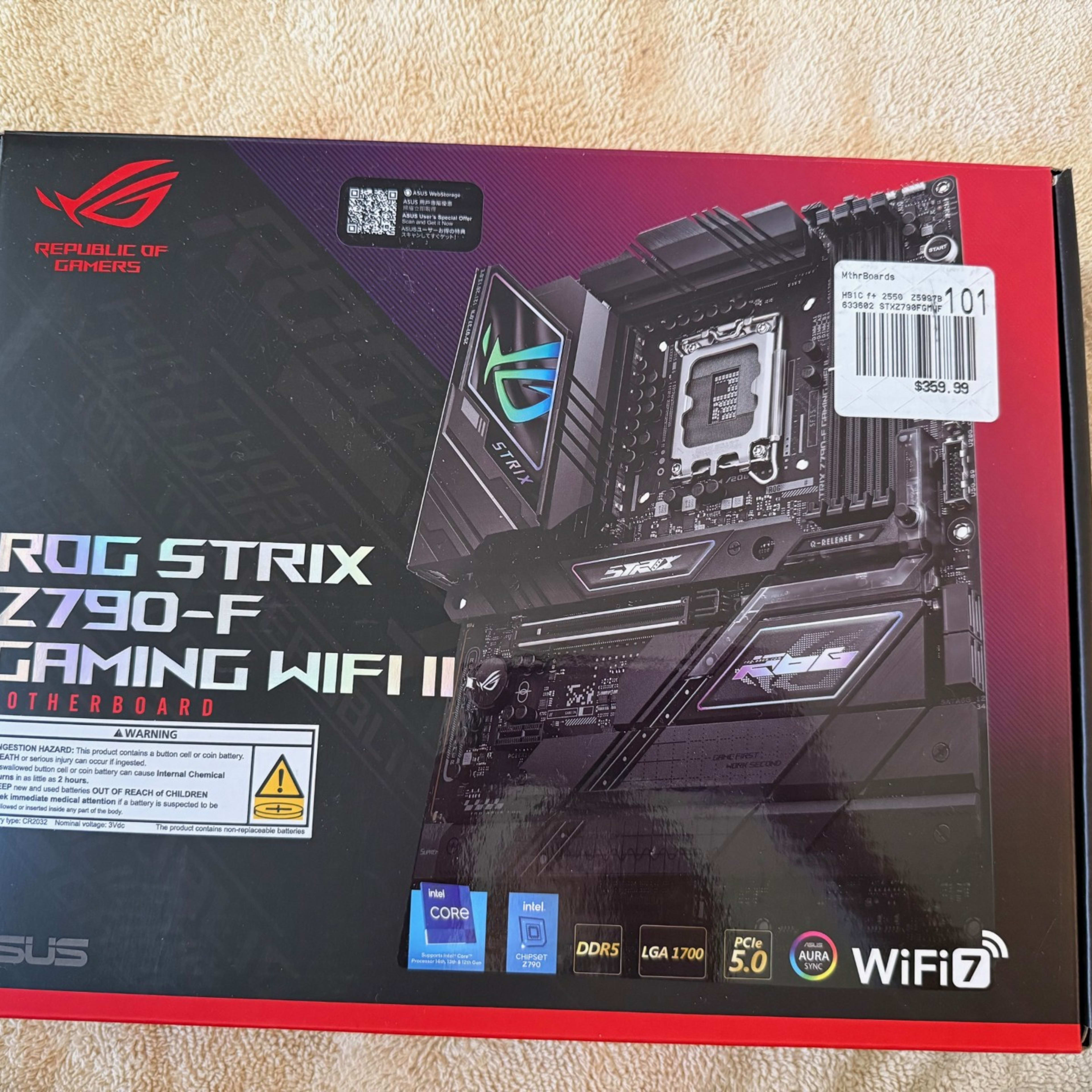 ASUS ROG Strix Z790-F Gaming WiFi LGA 1700 ATX Intel ASUS ROG Strix Z790-F Gaming WiFi LGA 1700 ATX Intel