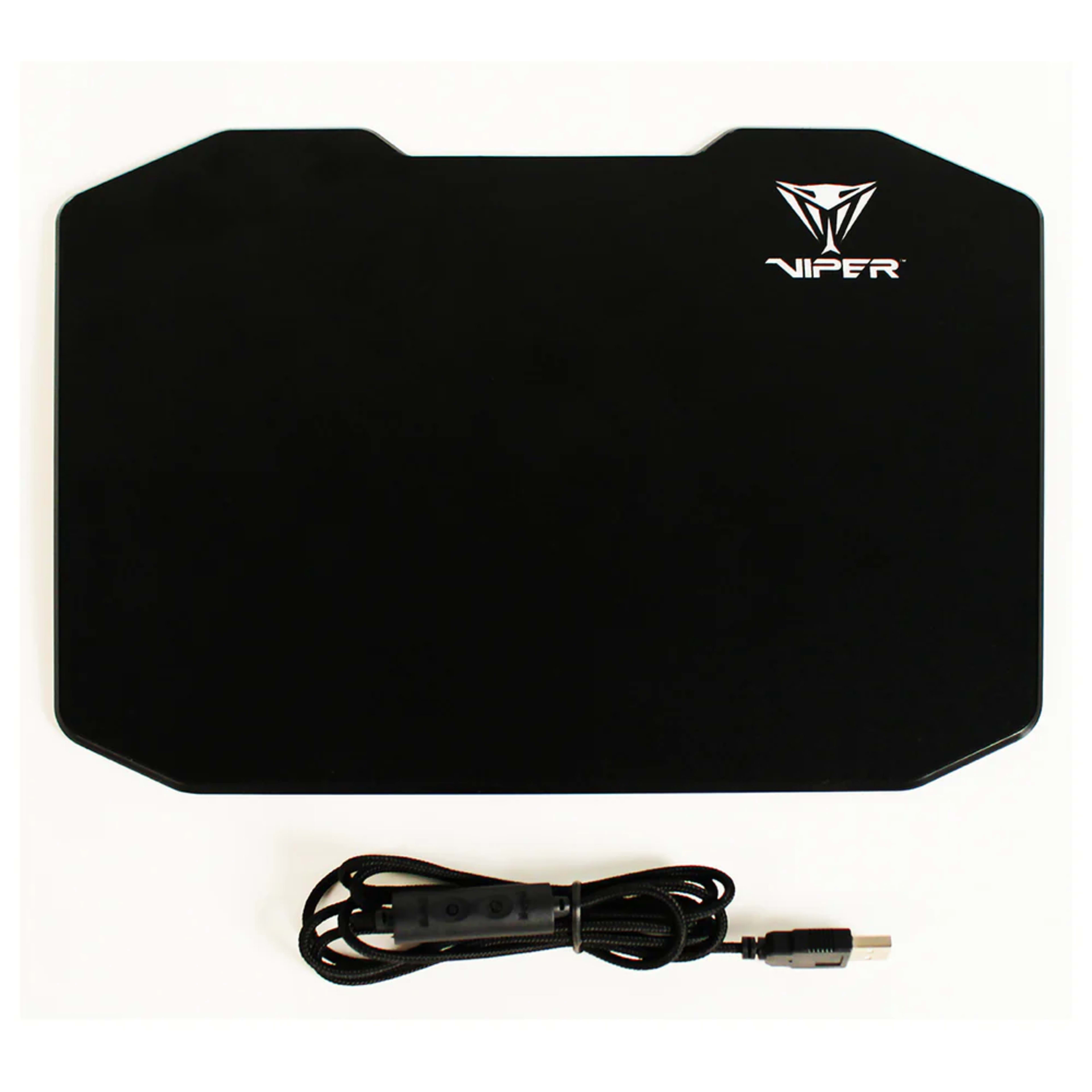 Patriot Viper LED Mouse Pad - Smooth ABS Surface - High Grip Rubber Backing - Braided Cable