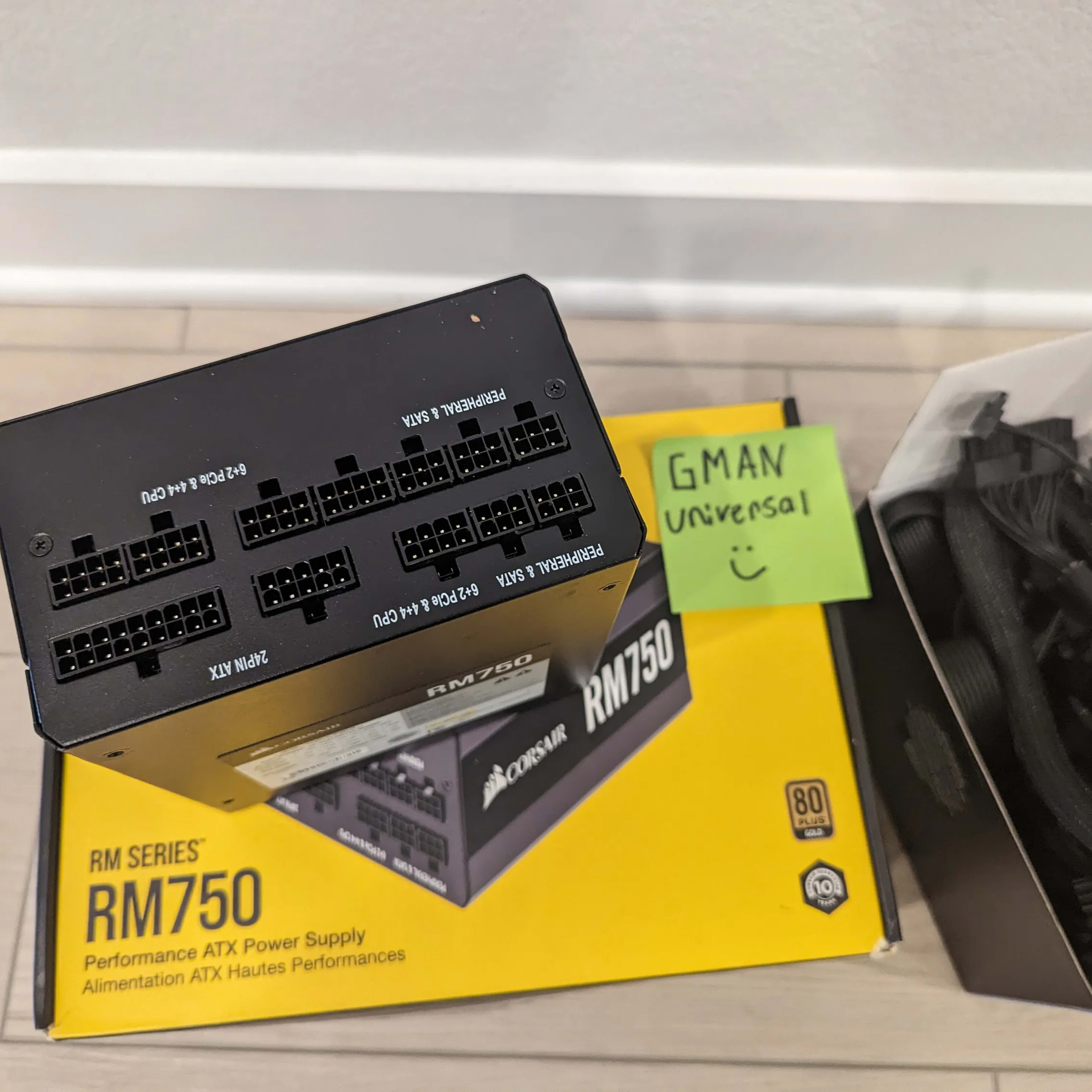 Corsair RM Series, RM750, 750 Watt, 80+ Gold Certified, Fully Modular Power Supply