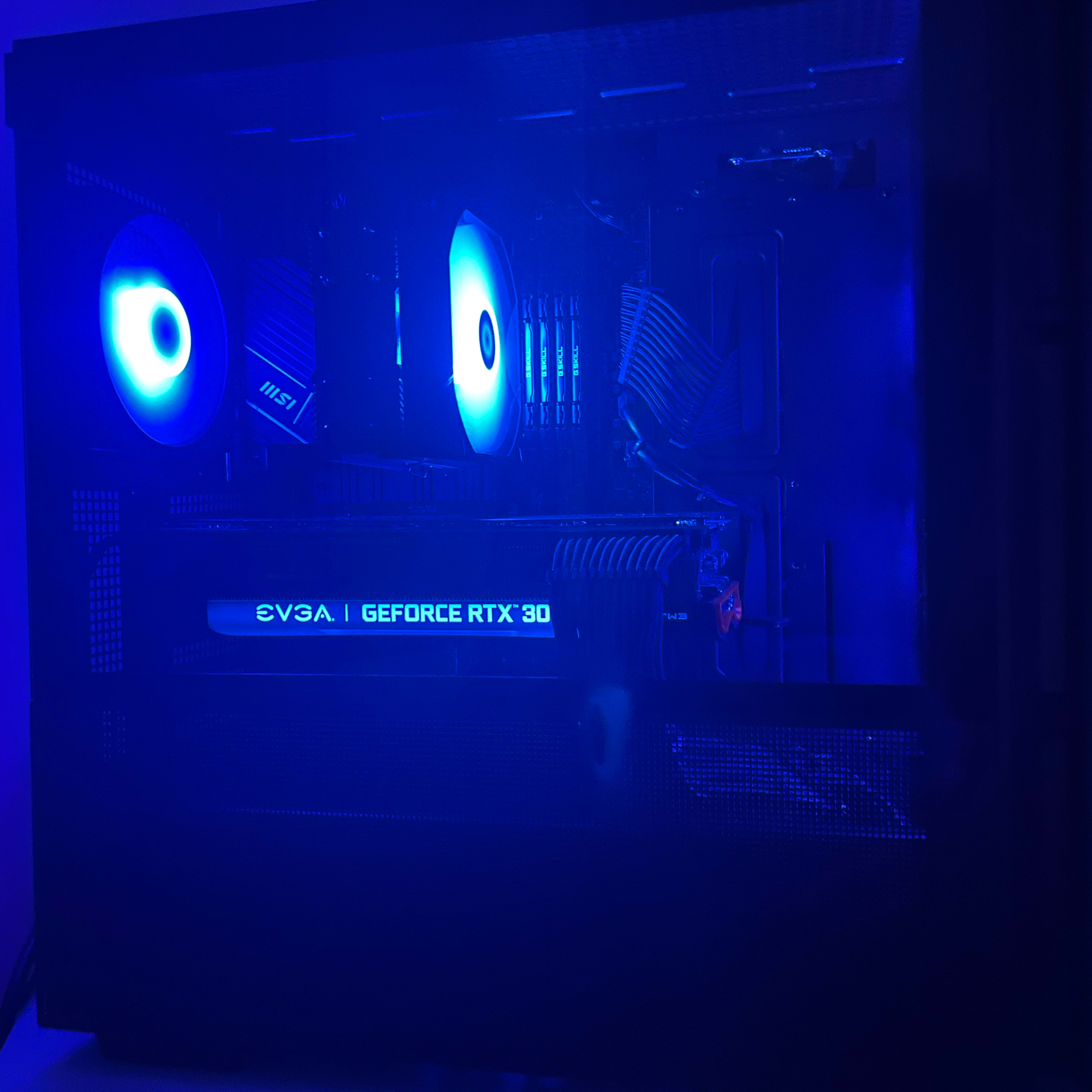 💙🤍RTX 3080 | 12600KF | 32GB | 1TB M.2 | Windows 11 Home | BLACK Gaming PC🤍💙