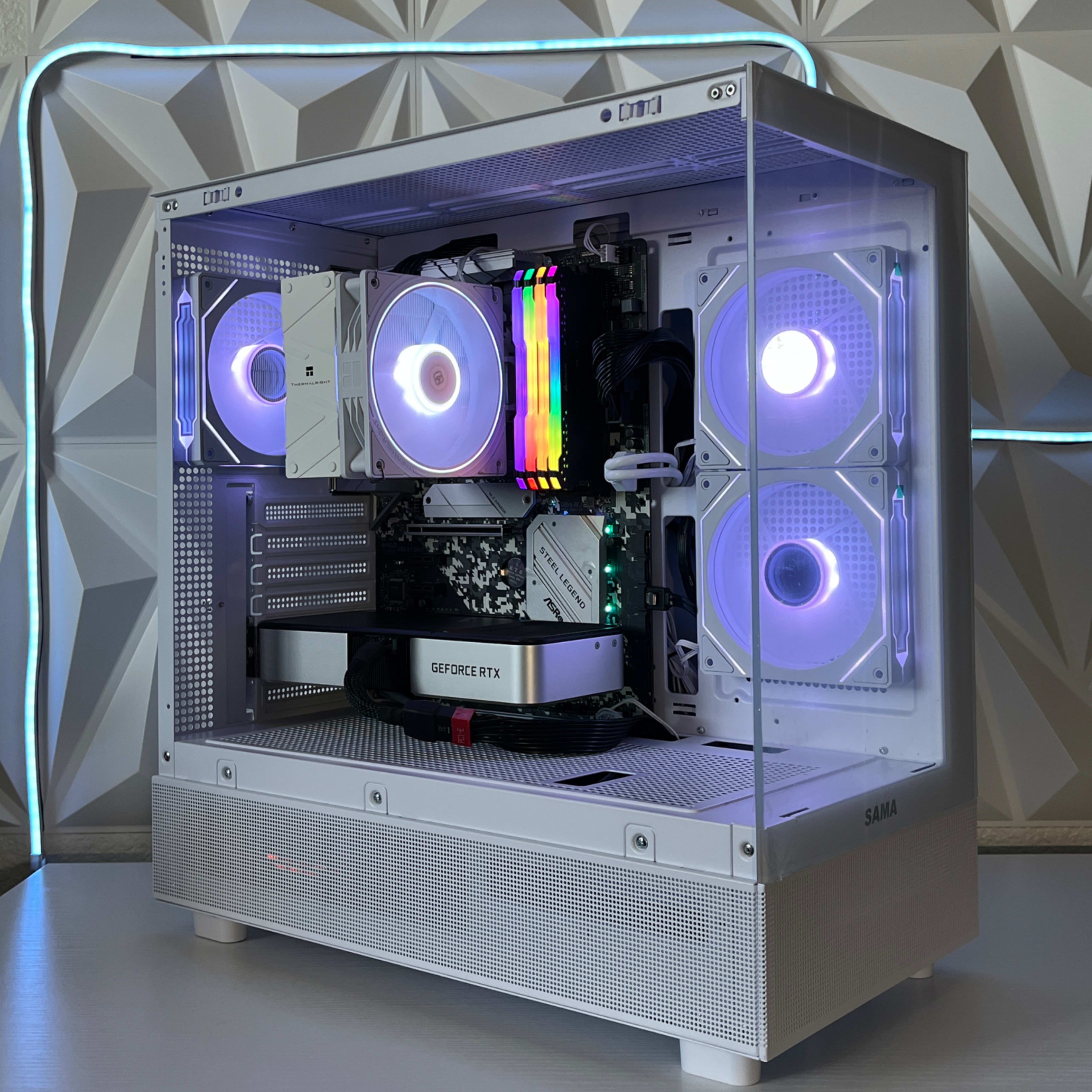 RTX 3060 Ti 8GB, Ryzen 5 5600X, 32GB RAM | White RGB Gaming RTX 3060 Ti 8GB, Ryzen 5 5600X, 32GB RAM | White RGB Gaming