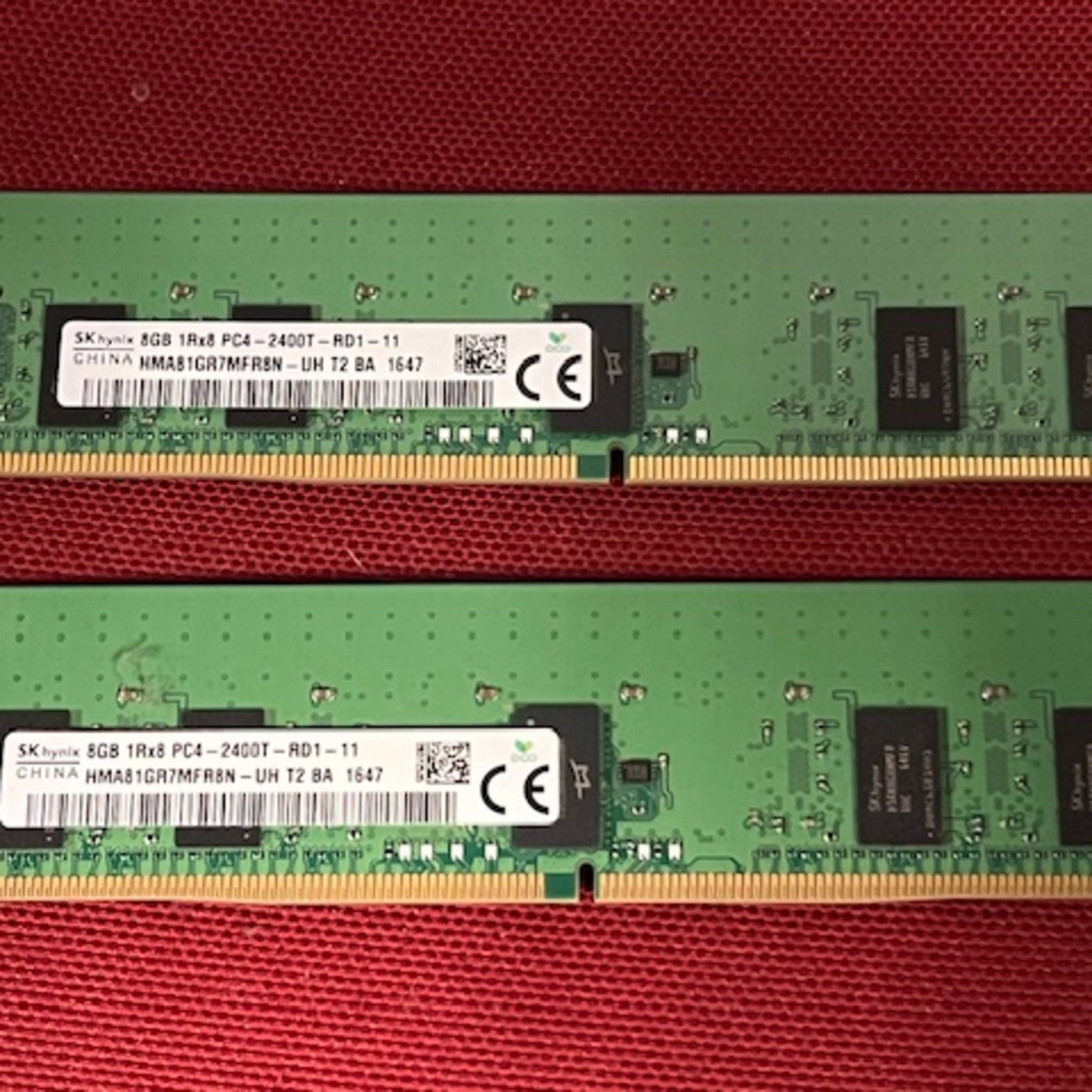 SK Hynix 16GB DDR4 PC4-19200 2400MHZ ECC REG DIMM Memory Ram Modules ...