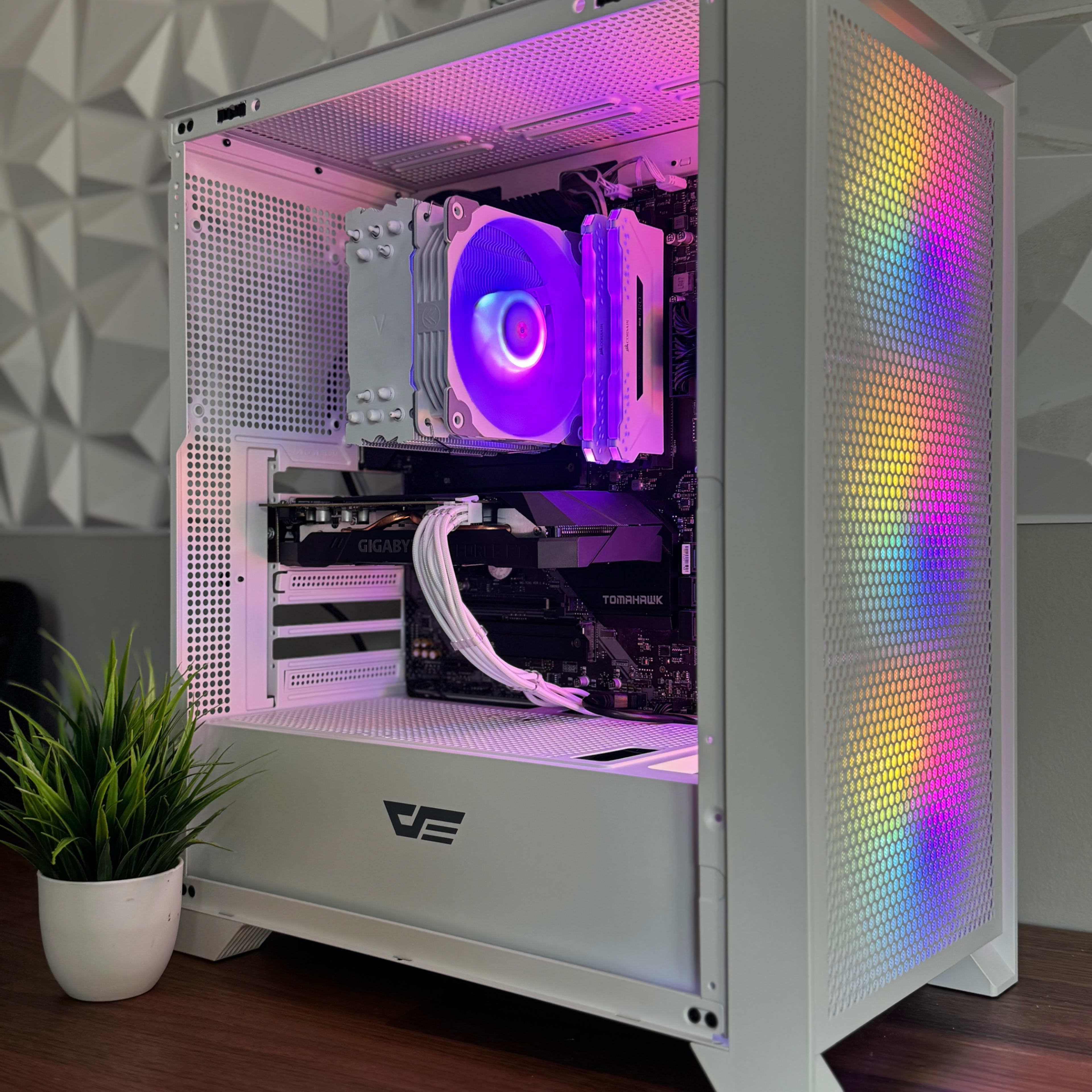 Custom White Gaming PC - Ryzen 5 5500 | RTX 2060 | Plug and Custom White Gaming PC - Ryzen 5 5500 | RTX 2060 | Plug and