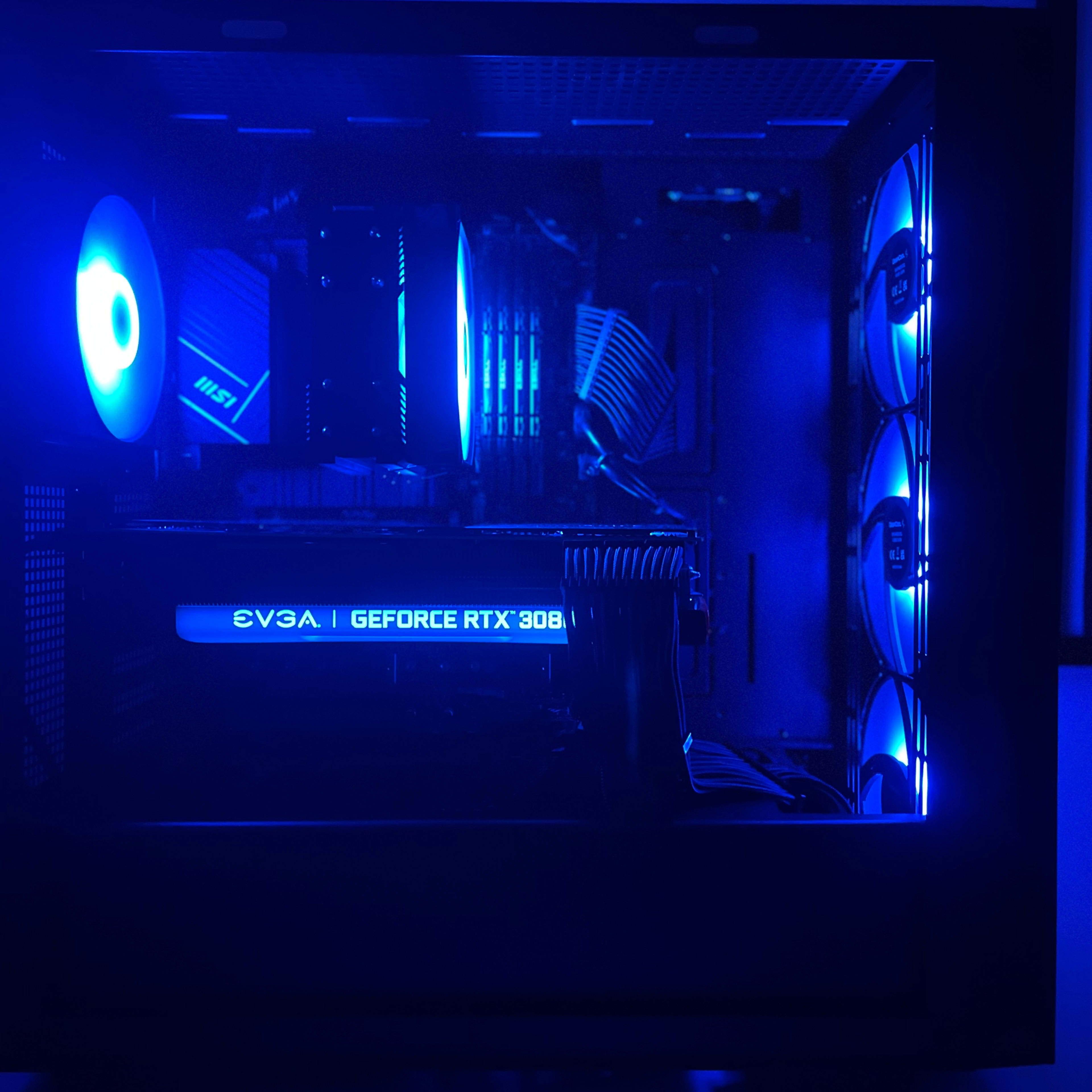 💙🤍RTX 3080 | 12600KF | 32GB | 1TB M.2 | Windows 11 Home | BLACK Gaming PC🤍💙