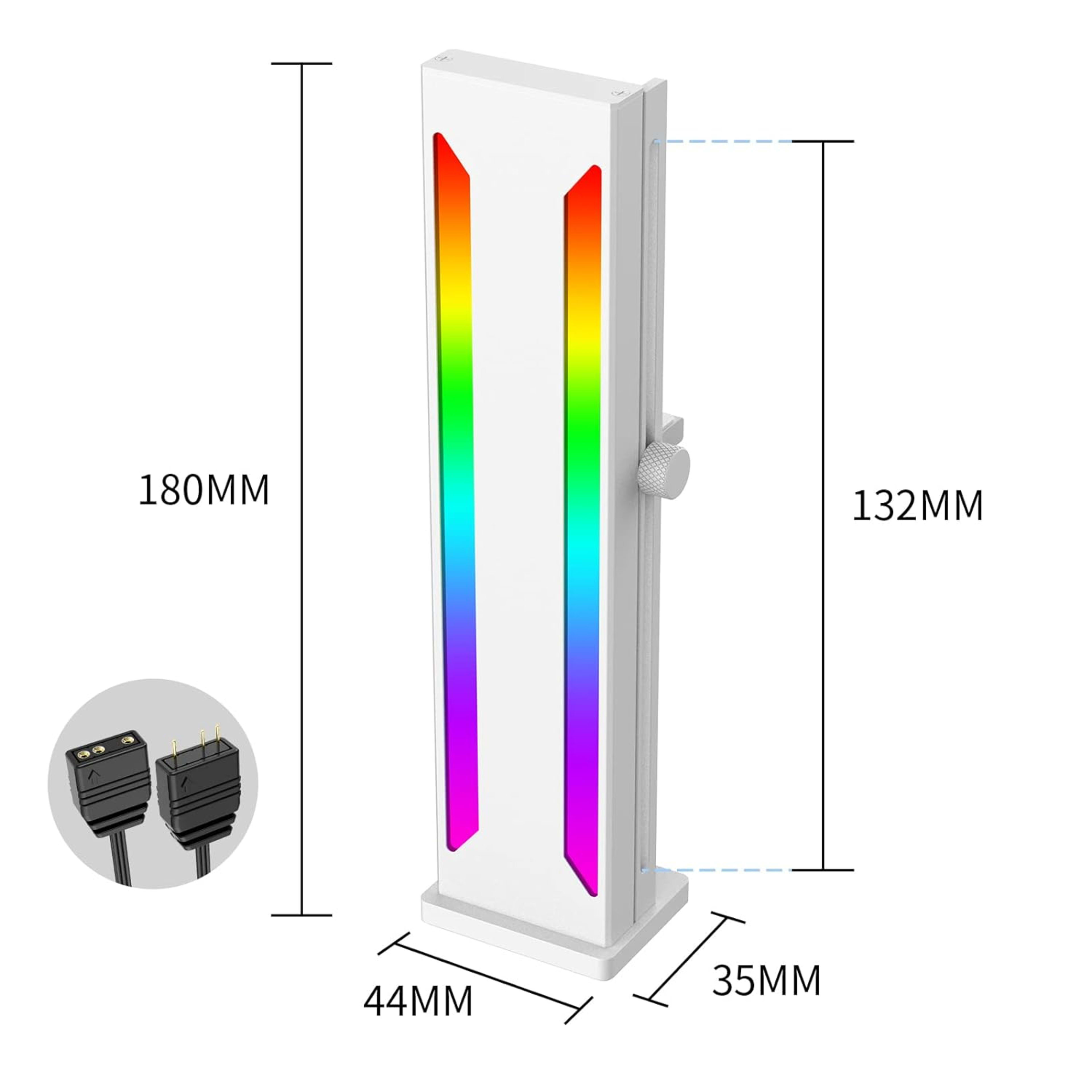 iHTP 5V 3-Pin White ARGB GPU Anti-Sag Brace Holder