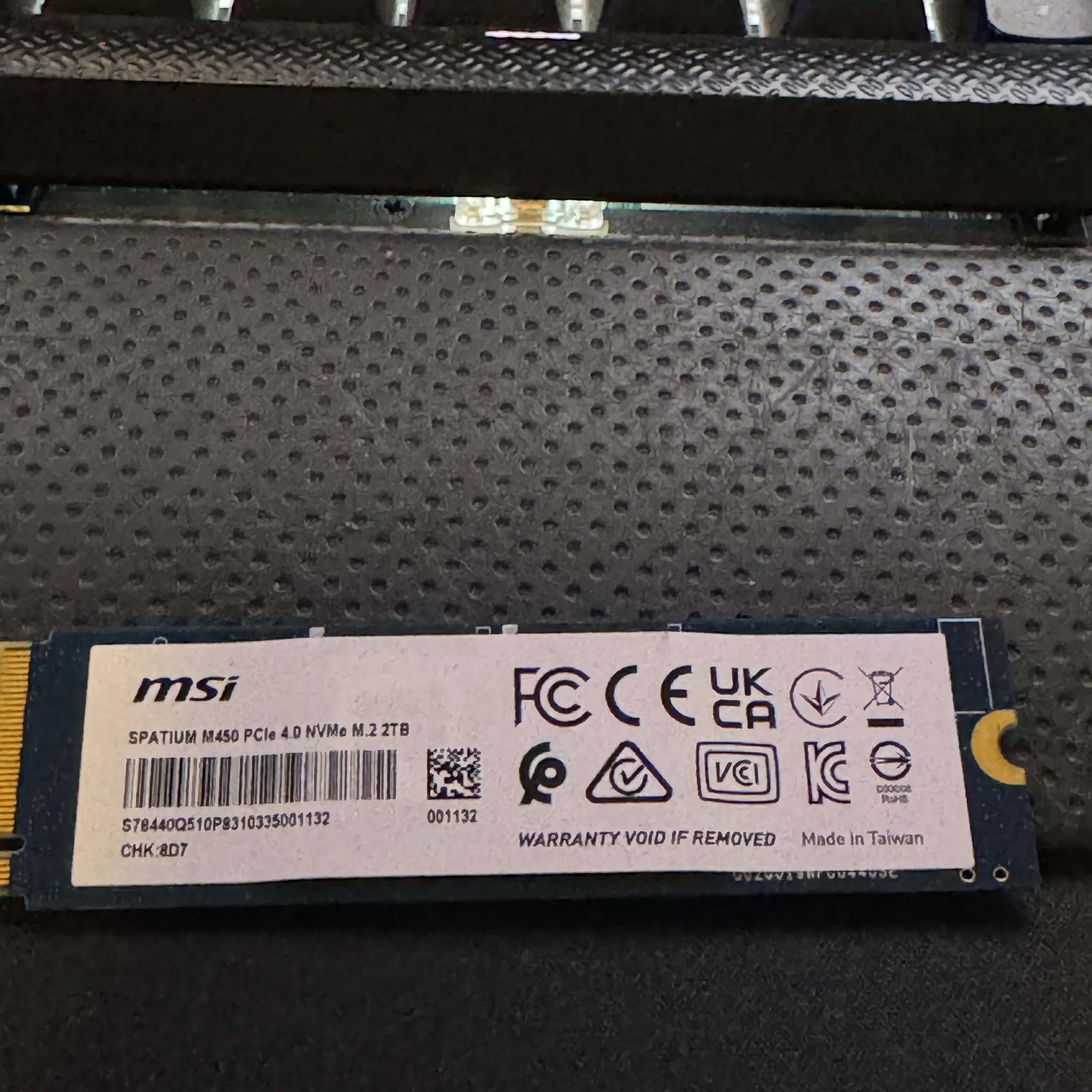 MSI SPATIUM M450 PCIe 4.0 NVMe M.2 2TB