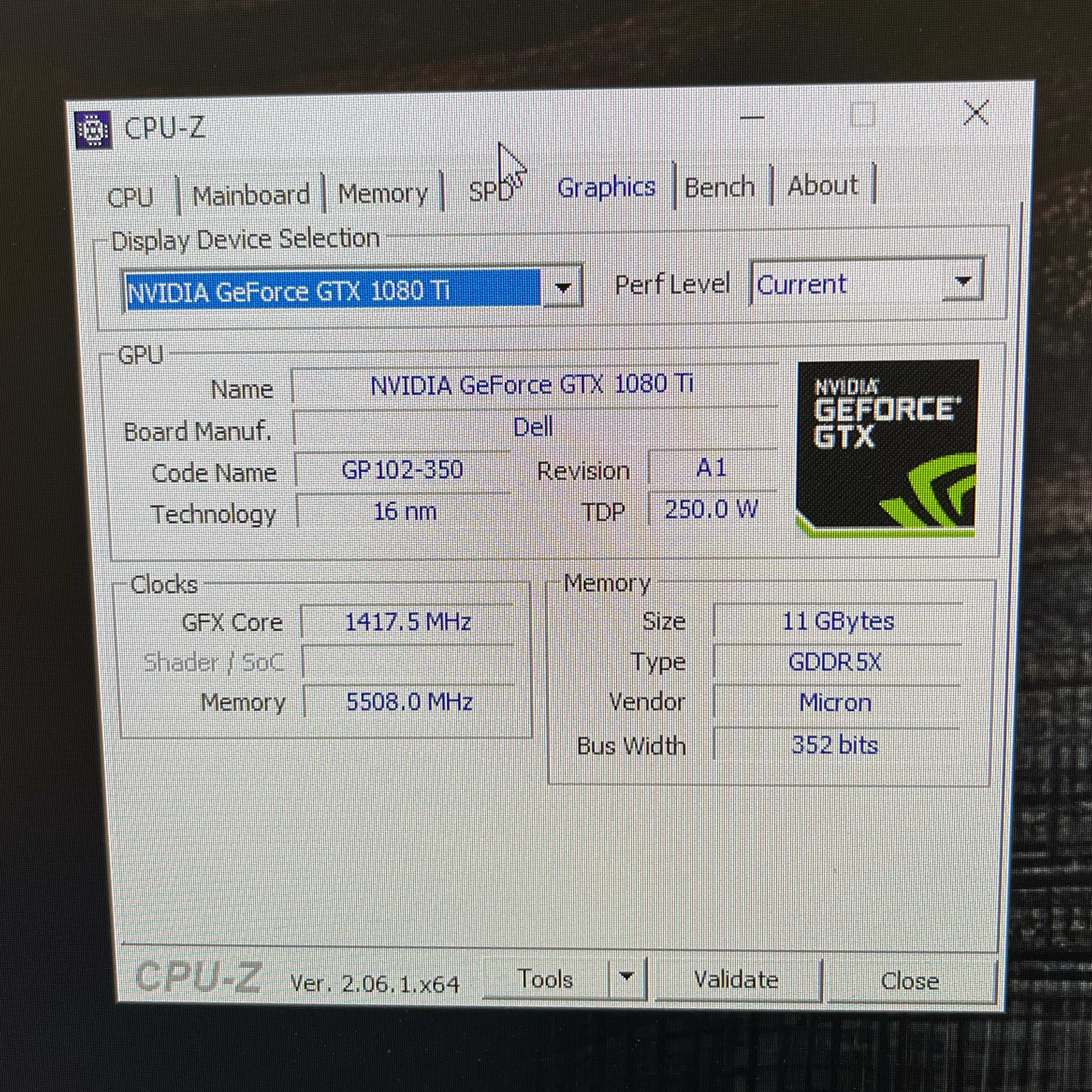 Dell GTX 1080 Ti 11GB graphic card Jawa