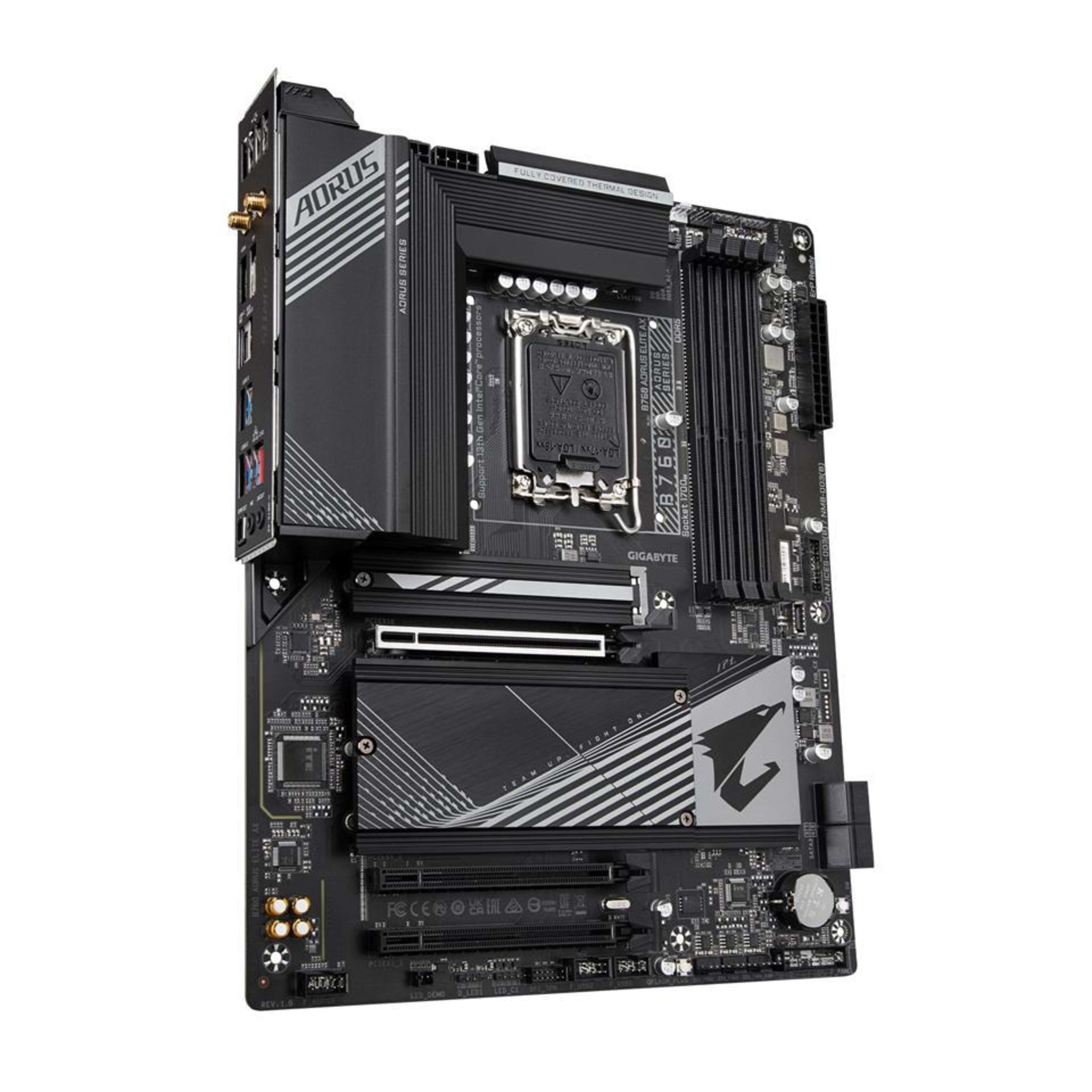 GIGABYTE B760 AORUS ELITE AX LGA 1700 Intel B760 ATX Motherboard with DDR5, USB-C, PCIe 4.0, WiFi 6E