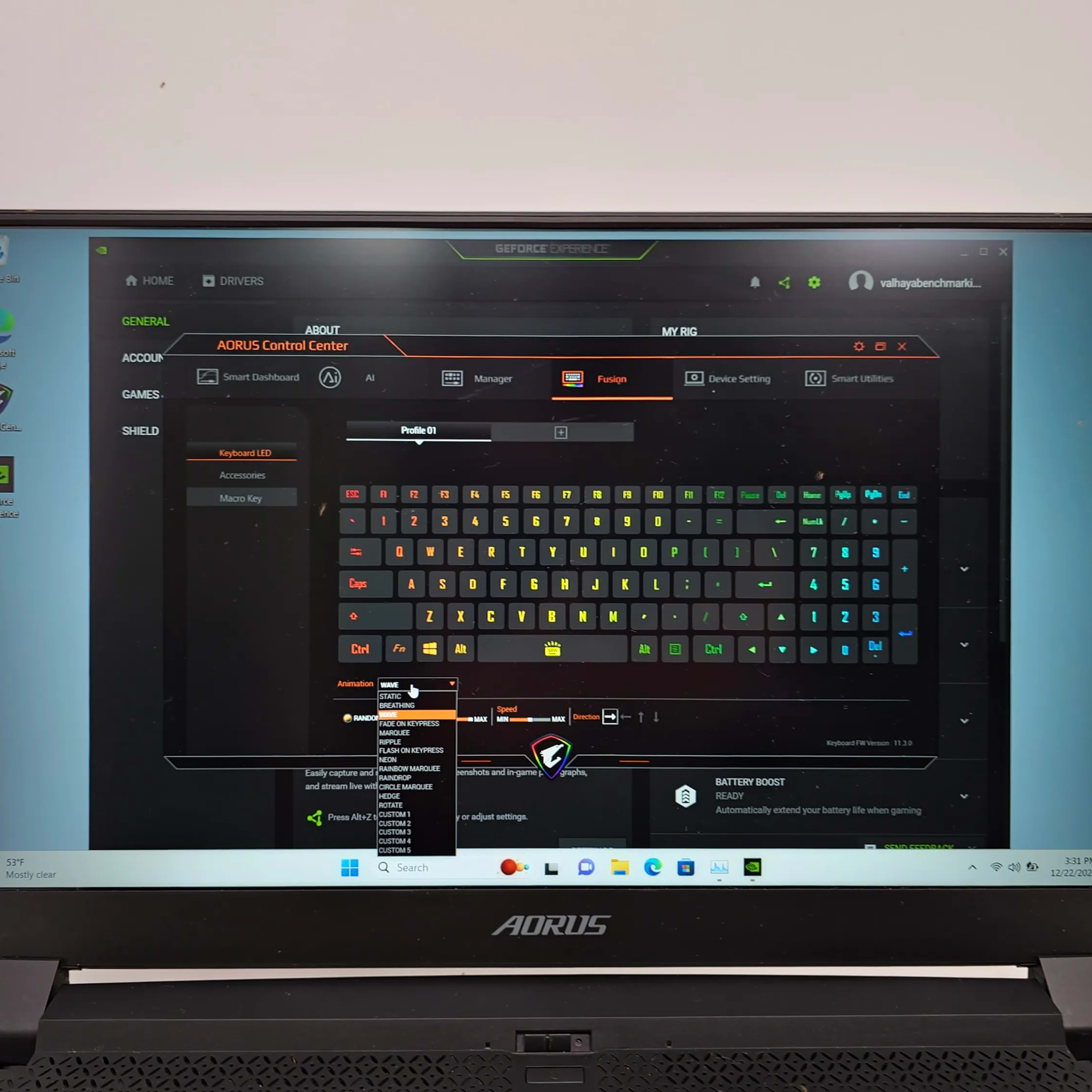 240hz Gaming Laptop with Intel i7 and RTX 3070 - Fully RGB Keyboard