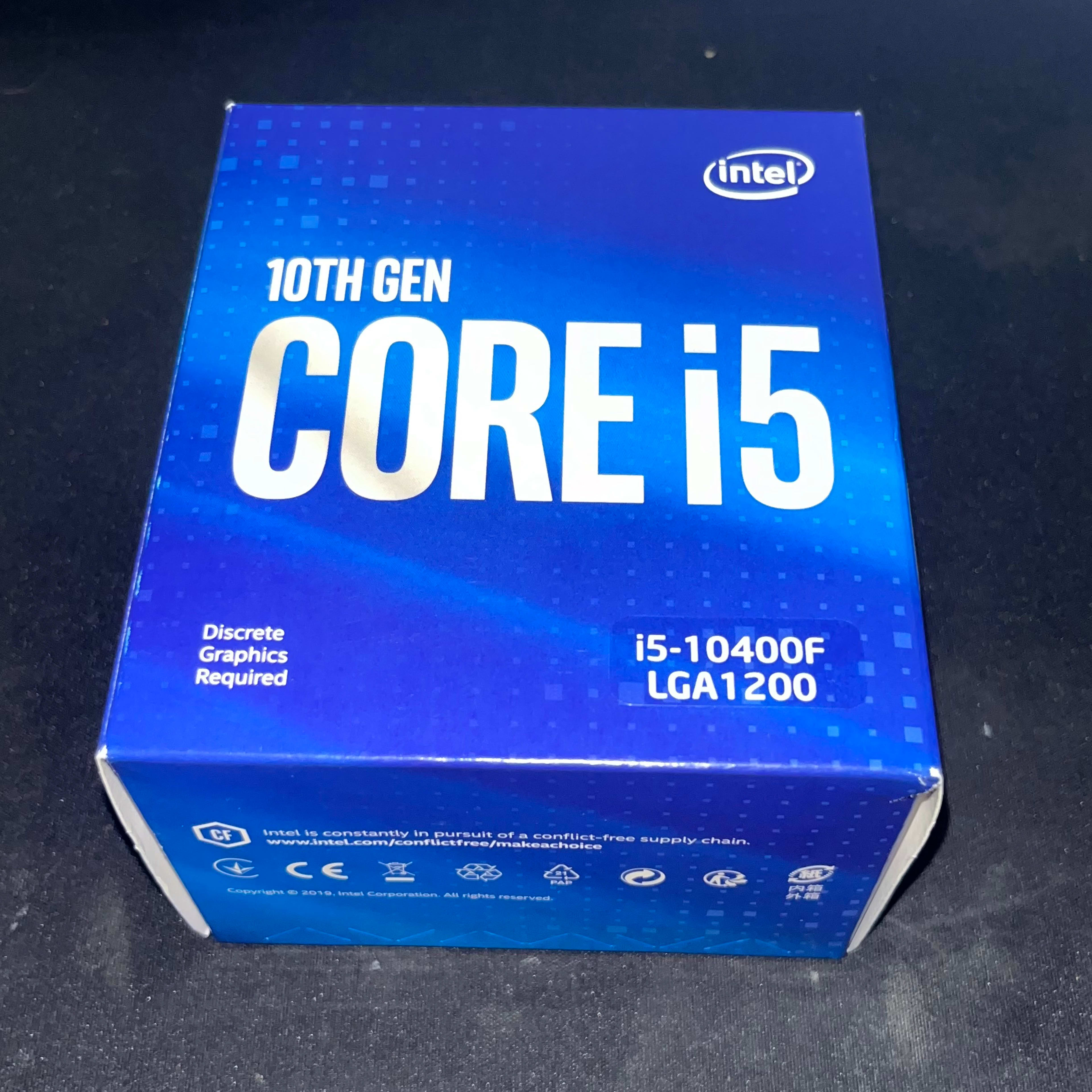 Intel Core i5 10400F CPU unboxing 