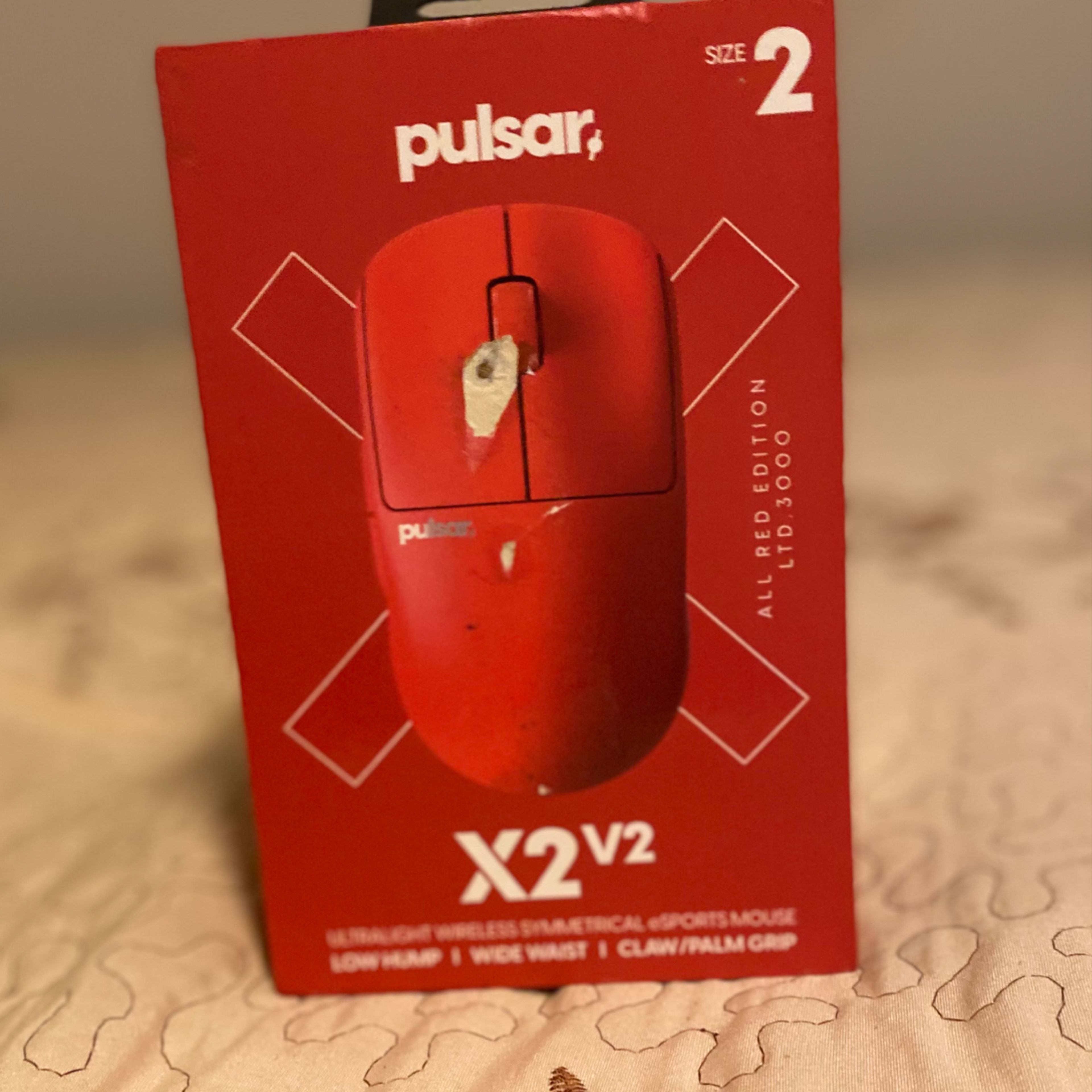 Pulsar X2V2 Size 2 Medium (Red Limited Edition) Box + Cable