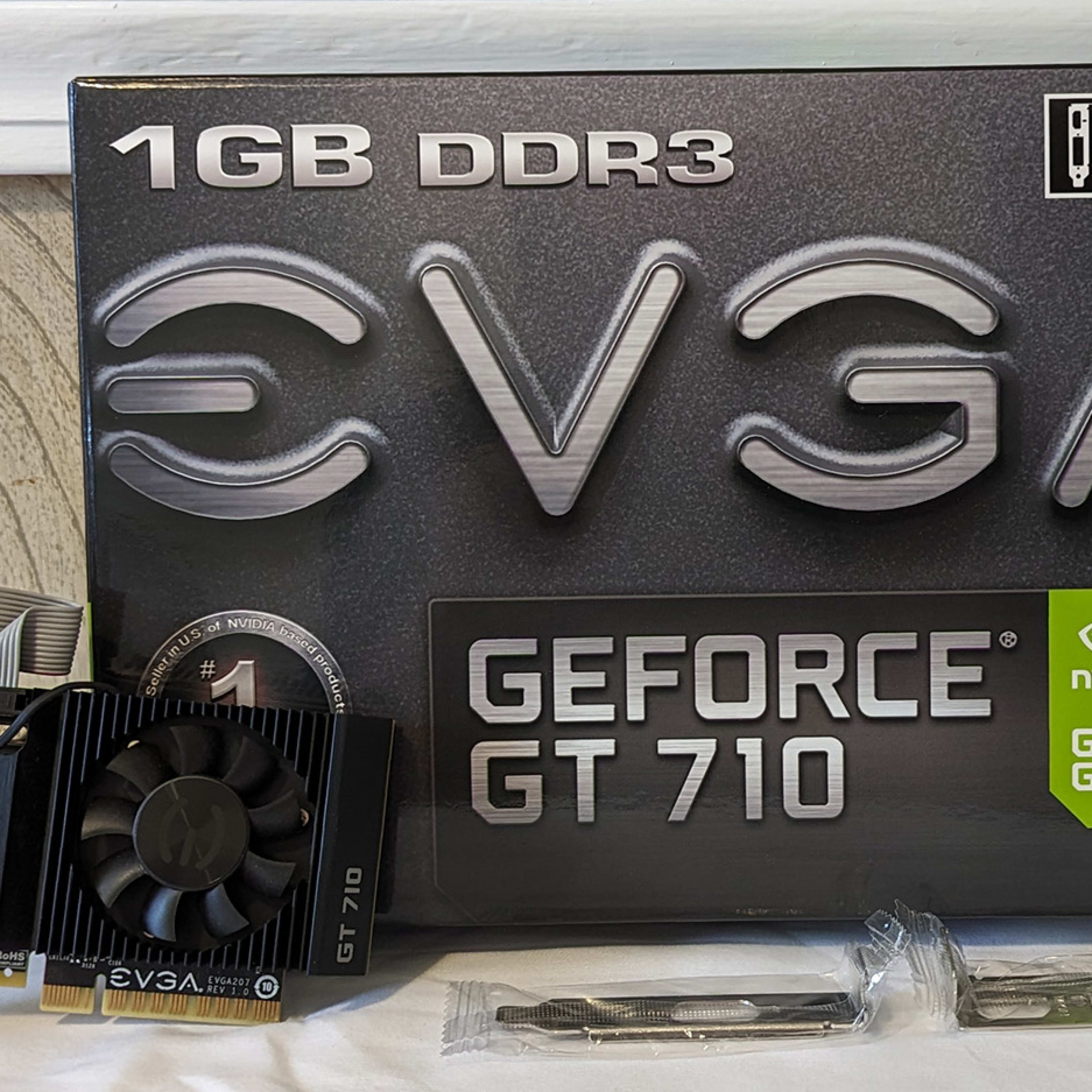EVGA Nvidia GeForce GT 710 1GB DDR3 Low Profile PCIe 2.0 x8 Graphics Card - P/N: 01G-P3-2711-KR