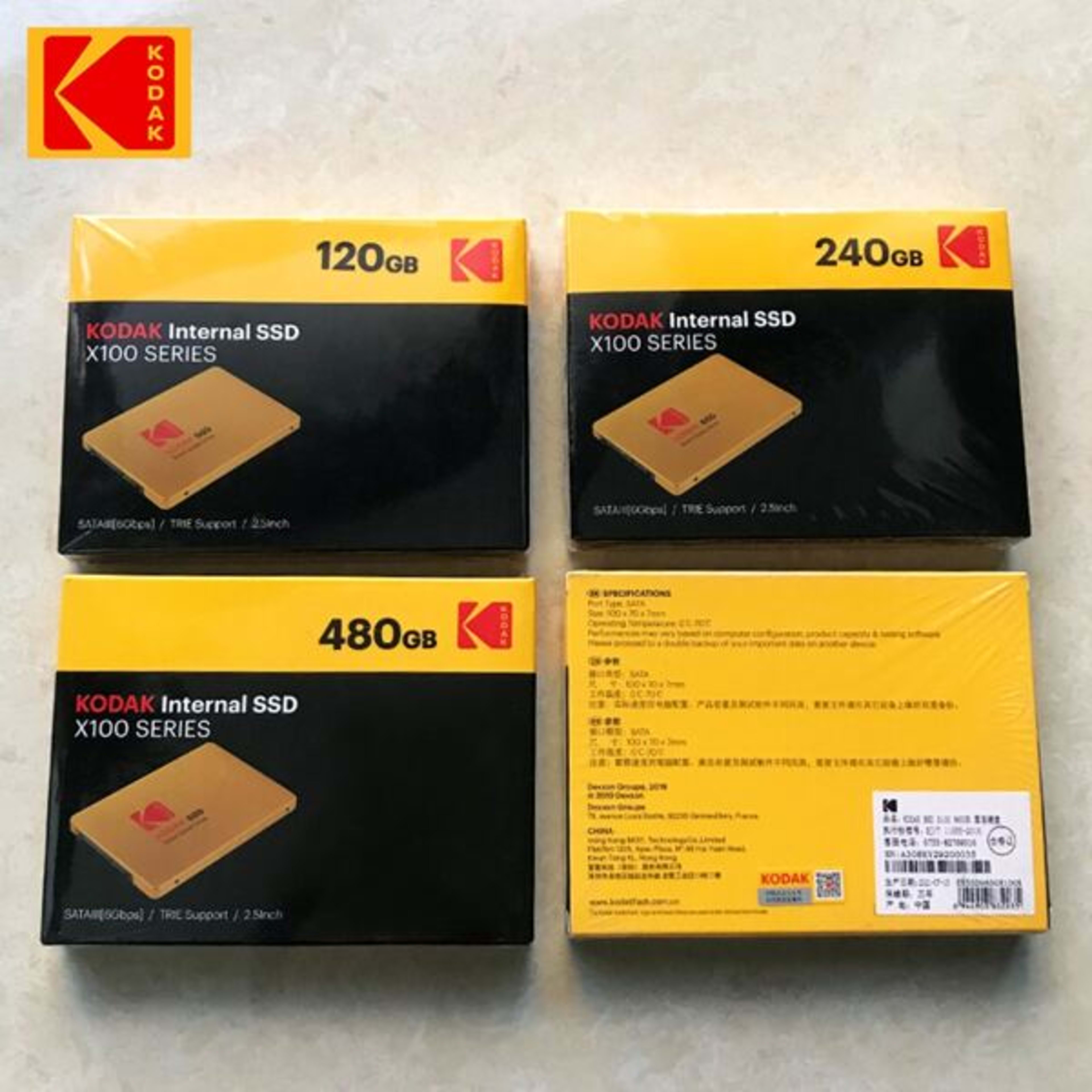 KODAK SSD X100 2.5 INCH SATA3 480GB Gold Disk HDD SATA III