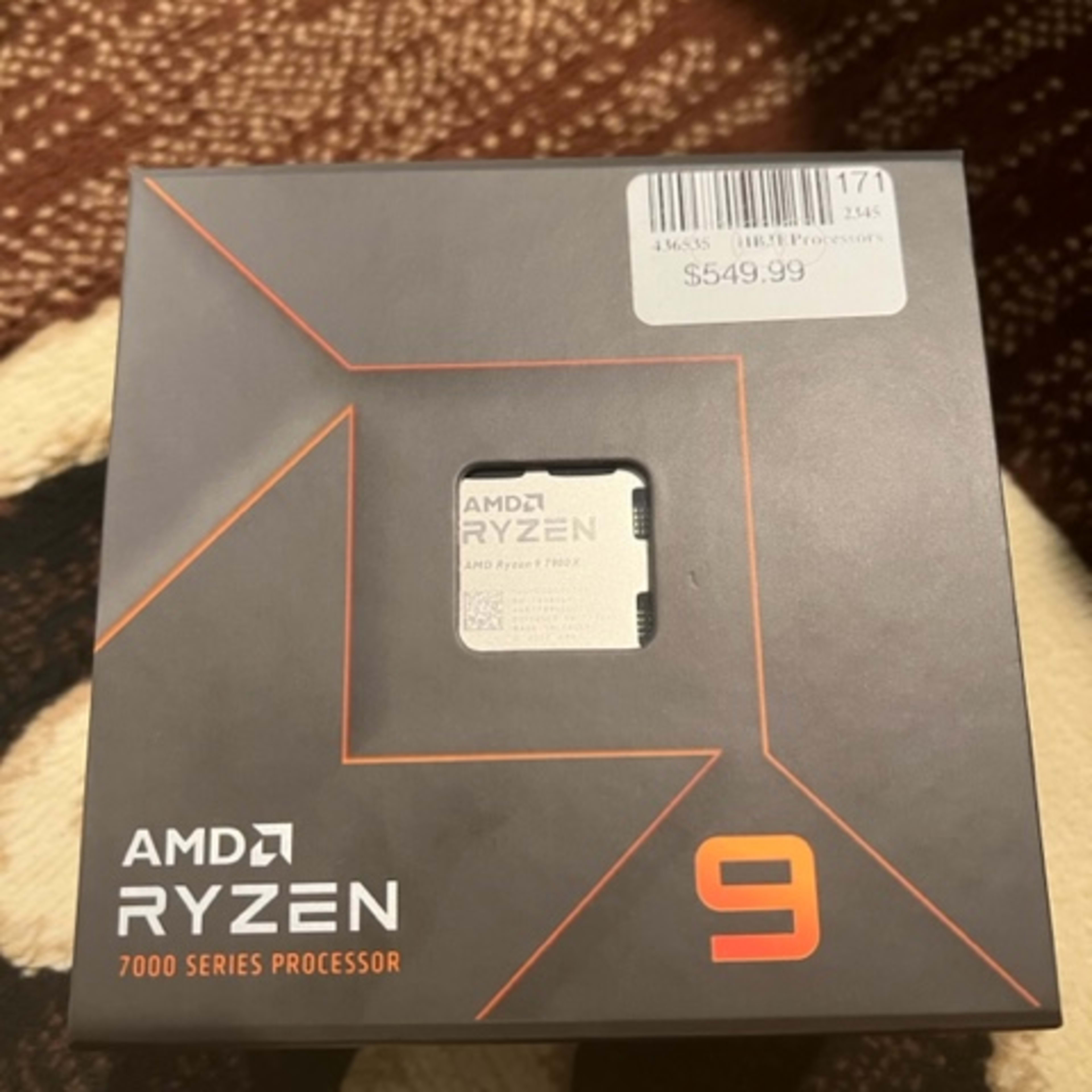 AMD Ryzen 9 7900X Raphael AM5 4.7GHz 12-Core Boxed Processor - Heatsink Not Included