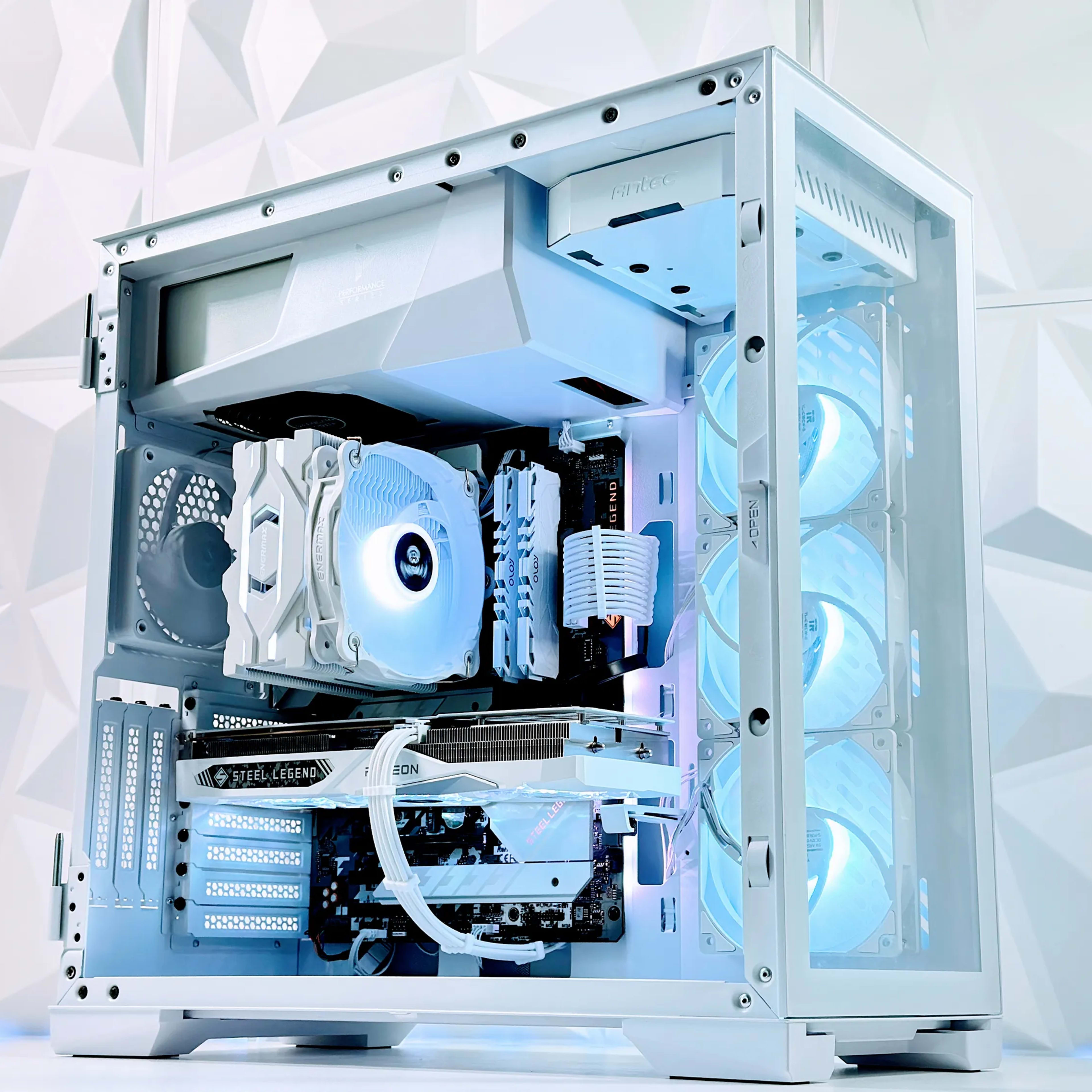 🌬️☃️Snowman⛄Gaming PC ️AMD RX 7600 8GB ️Intel i5 11400F 6 core ️16GB ...