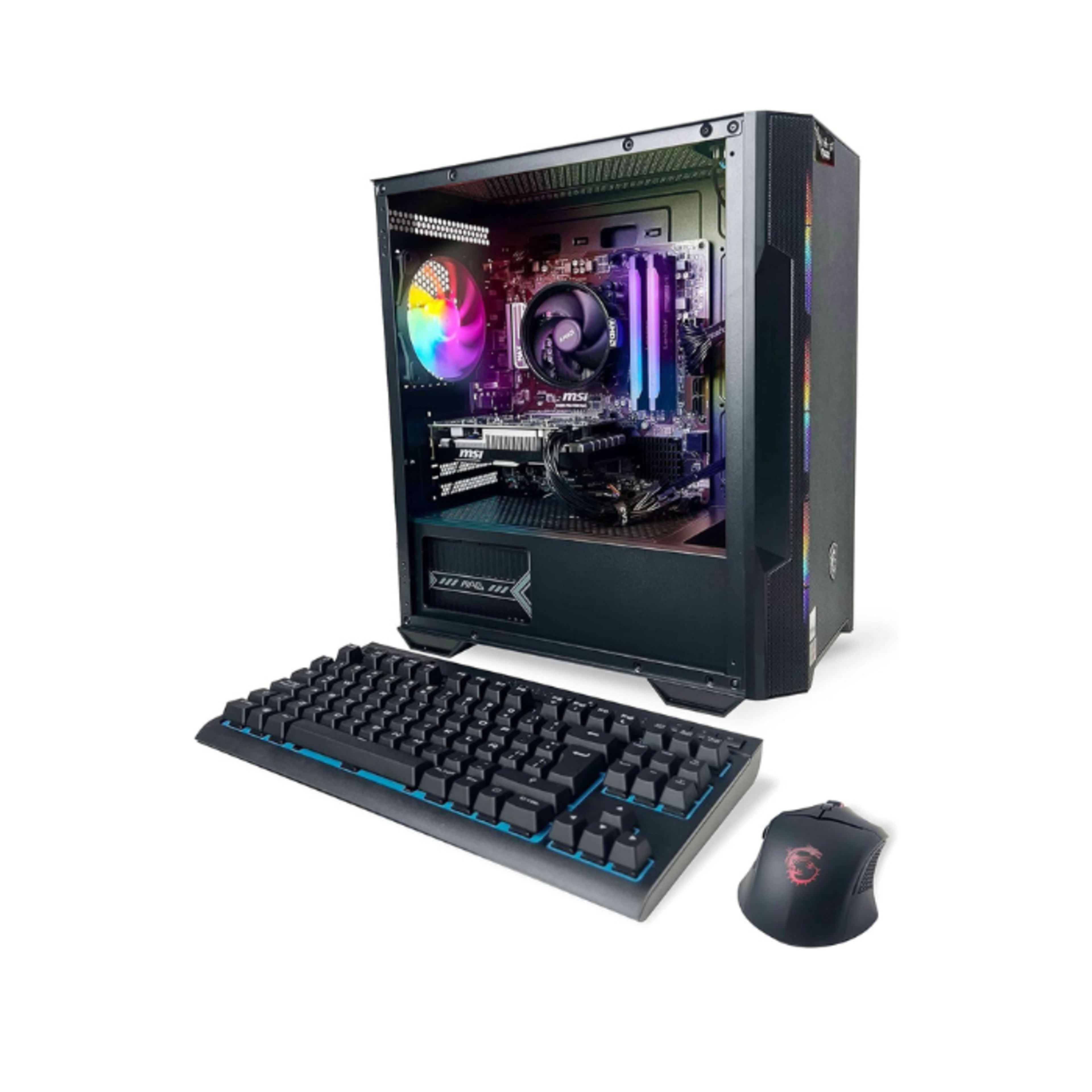 NSX Gaming PC | AMD R5 5600 | 16GB RAM RGB | RTX 3060 | USB-C | Win 11 Home | WiFi Ready