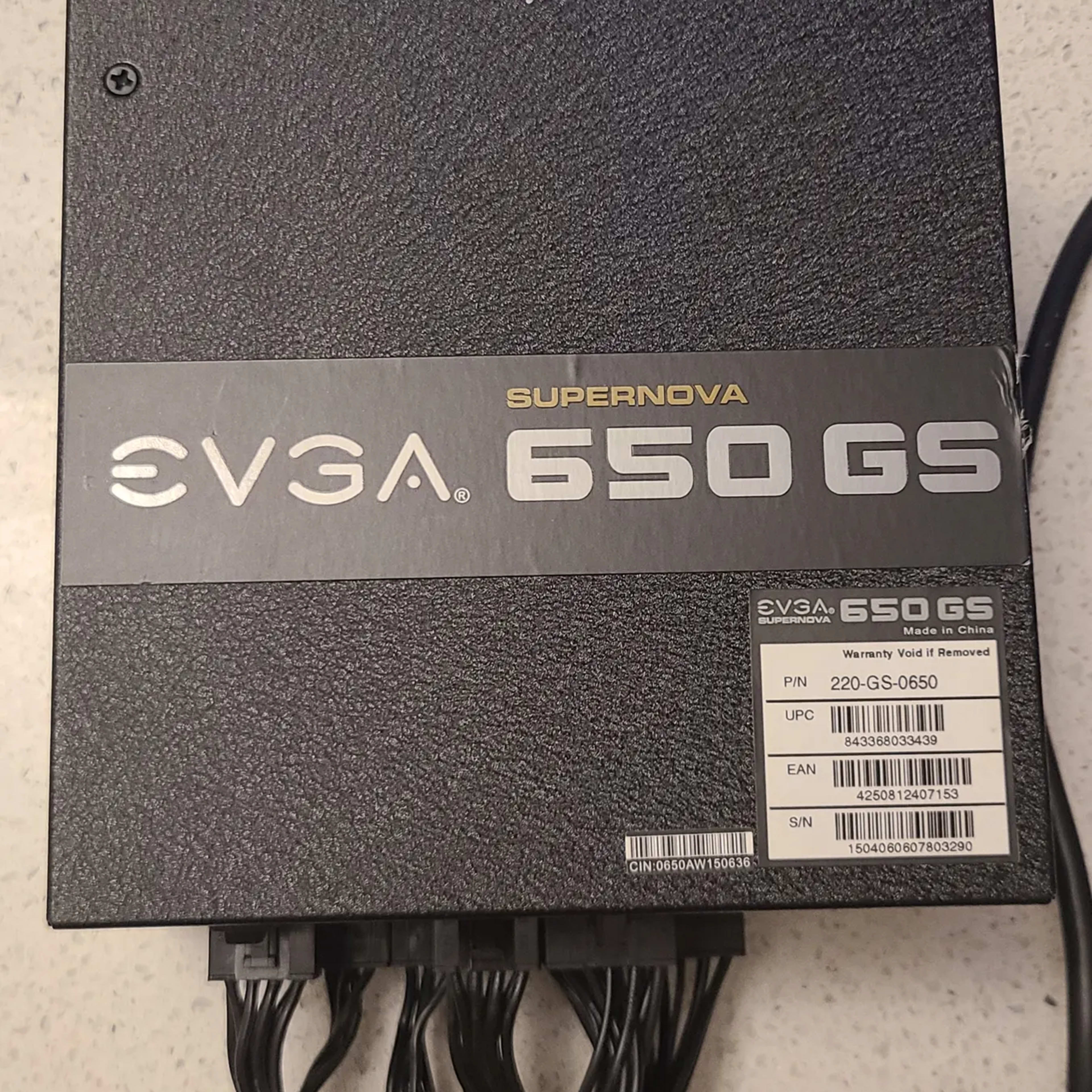 EVGA SuperNOVA 650 GS 650 W 80+ Gold Certified Fully Modular ATX Power Supply