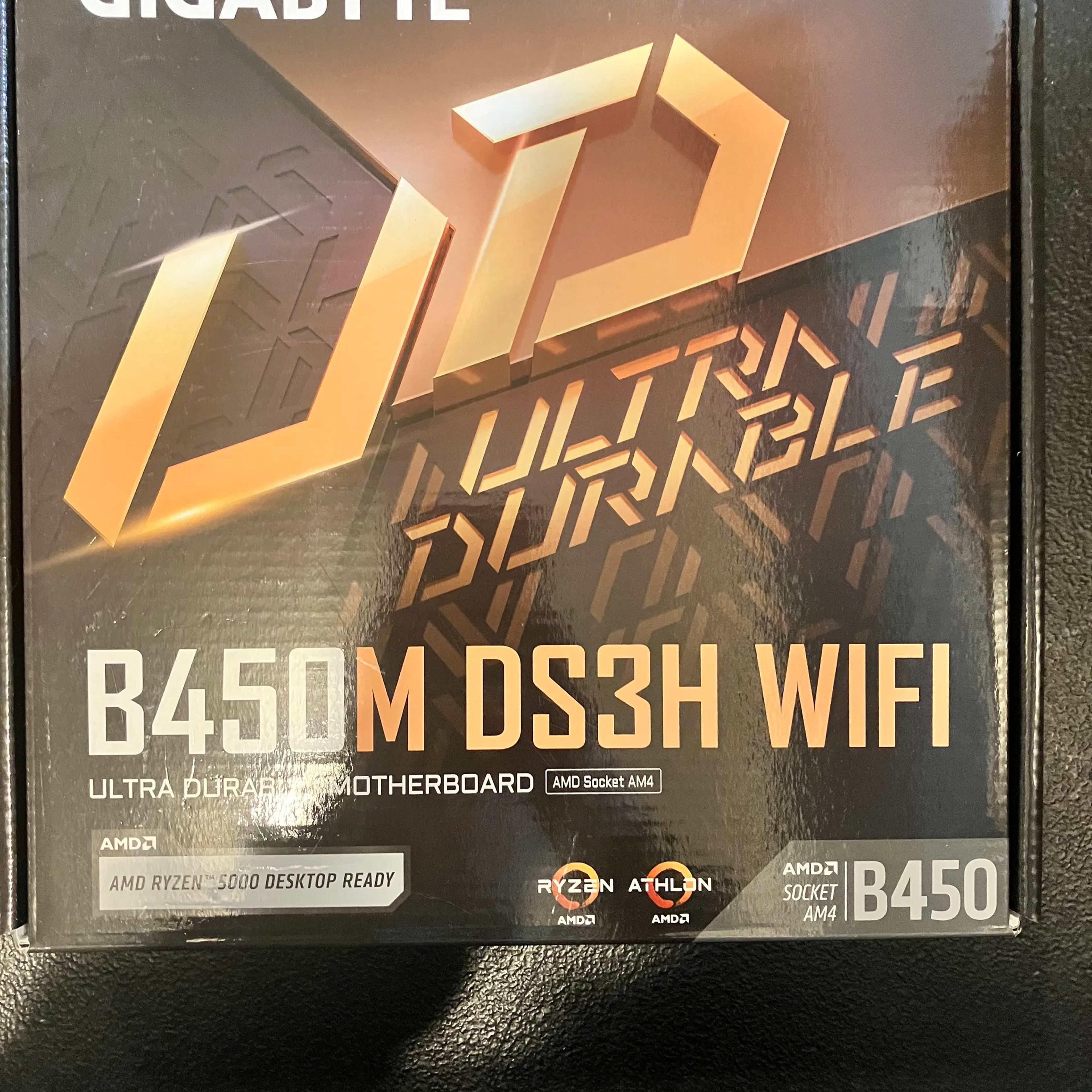 Open Box: Gigabyte B450M DS3H Wi-Fi Micro ATX AM4 DDR4 Motherboard W/ IO shield.