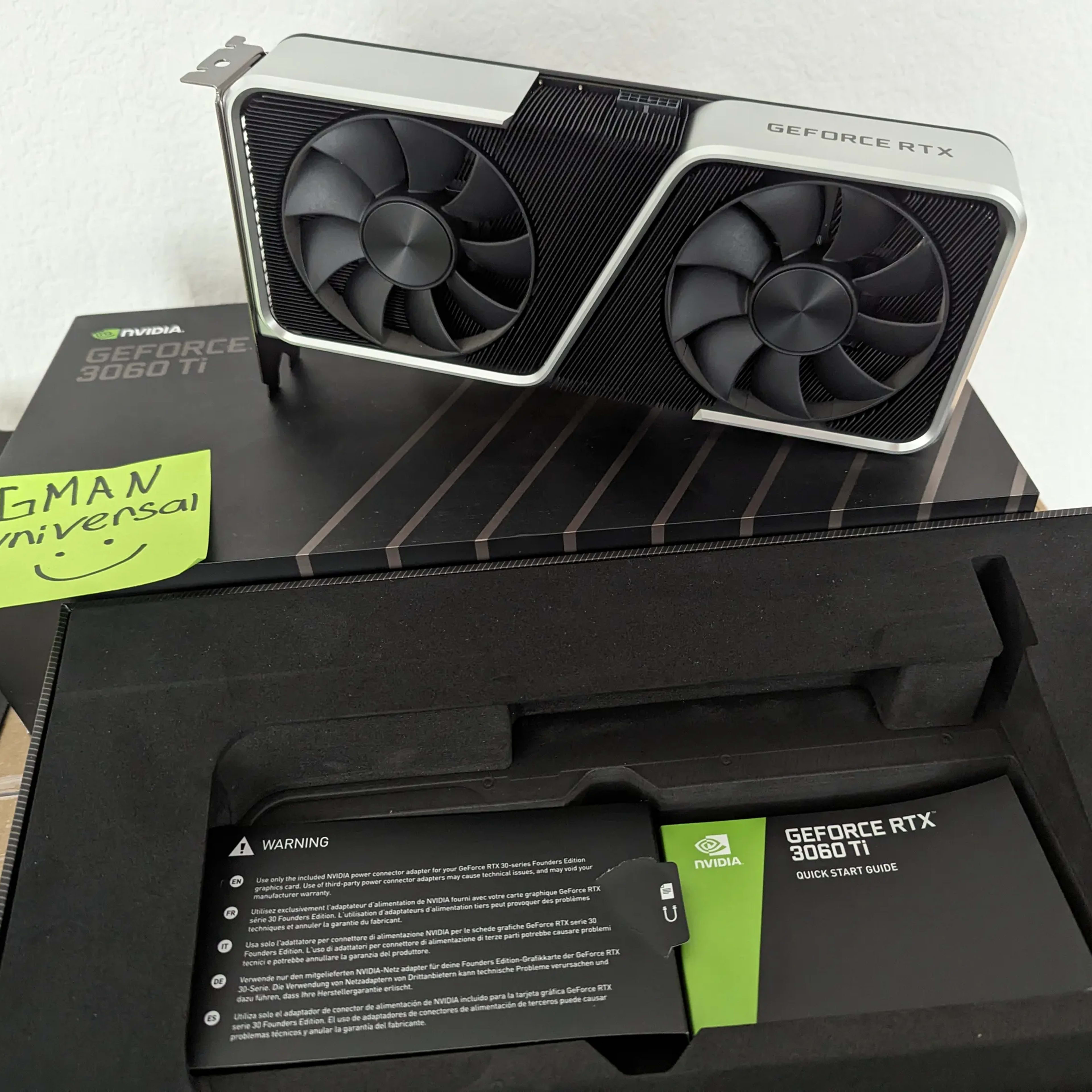 NVIDIA GeForce RTX 3060 Ti 8GB GDDR6 PCI Express 4.0 Graphics Card Titanium Black Jawa