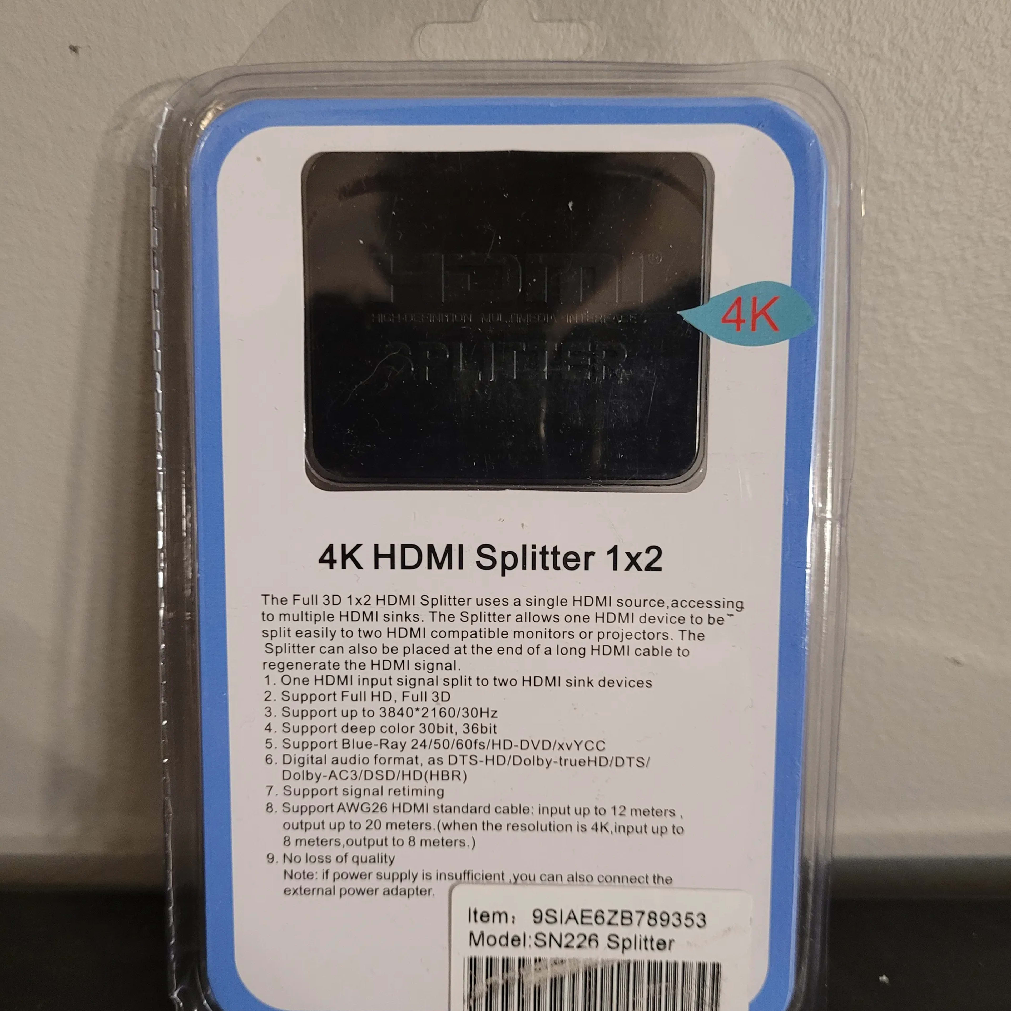 4K HDMI Splitter 1x2