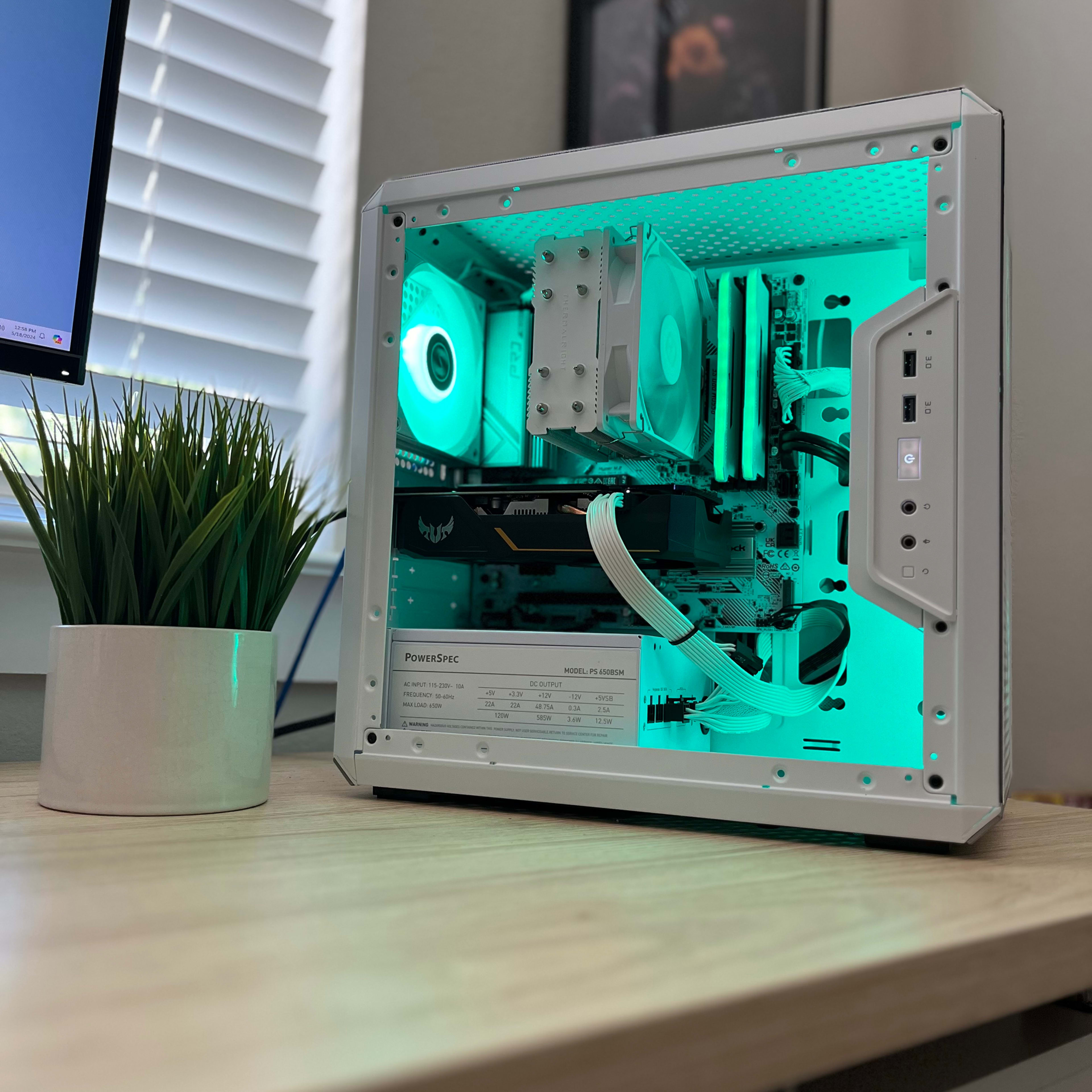 CUSTOM WHITE GAMING PC | RYZEN 5 5500 | GTX 1660 TI | RAM DDR4 16GB | 1T SSD | WIN 11 PRO