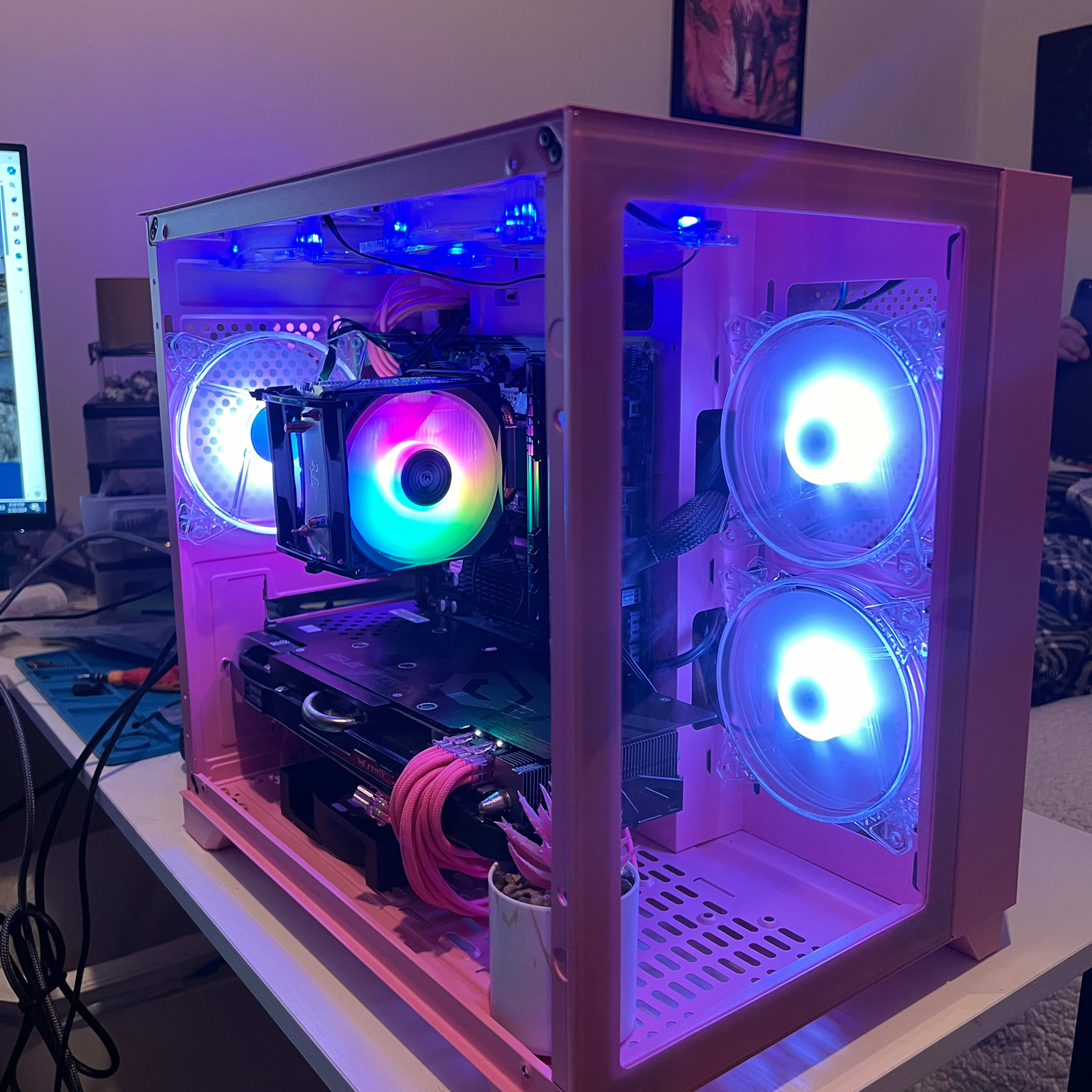 Pink Budget Gaming PC | AMD FX-6300 | Radeon R90 OC 8GB | 32GB RAM | 500GB SSD | Windows 10 Pro