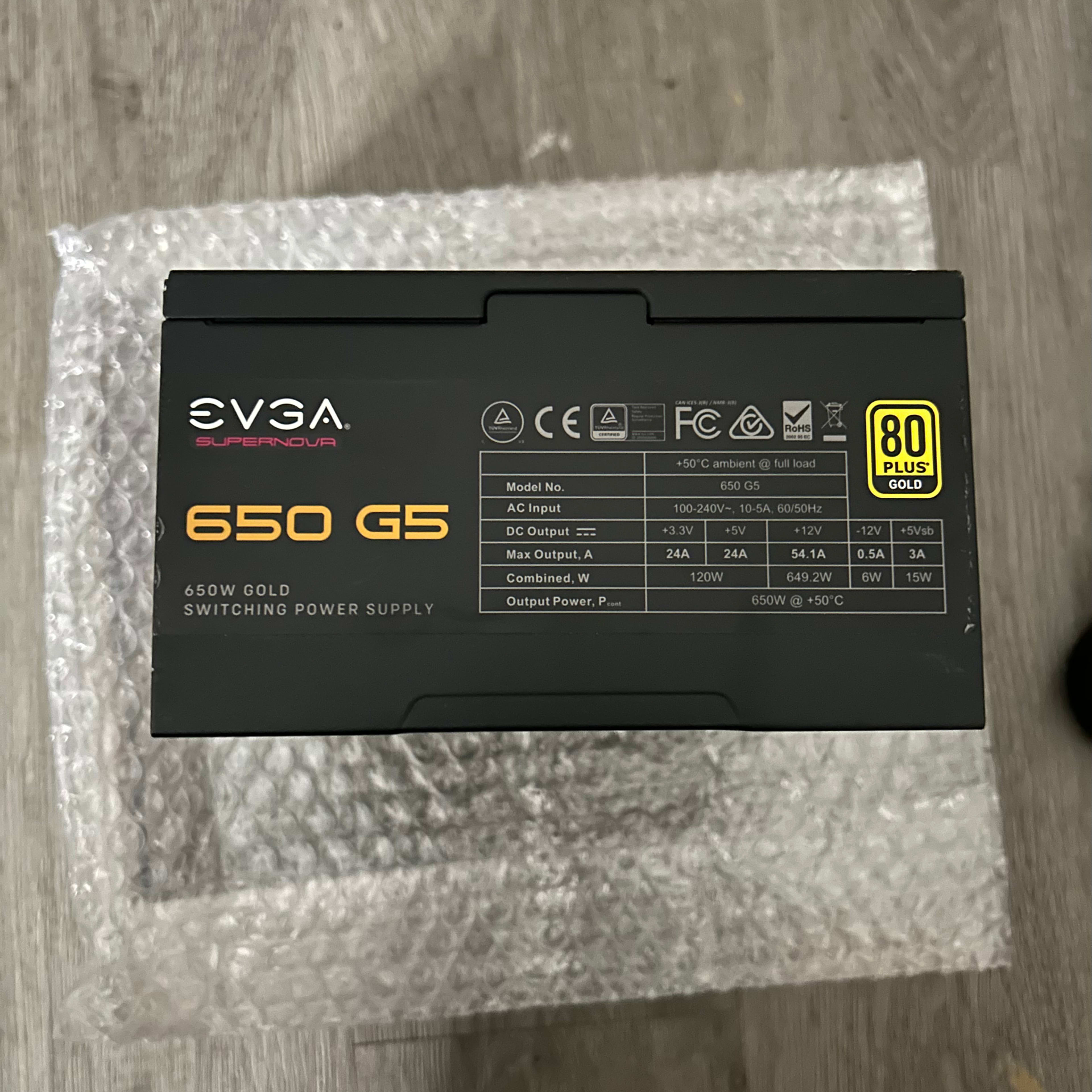EVGA SupernovaG5 80 Gold 650W Fully Modular Power Supply