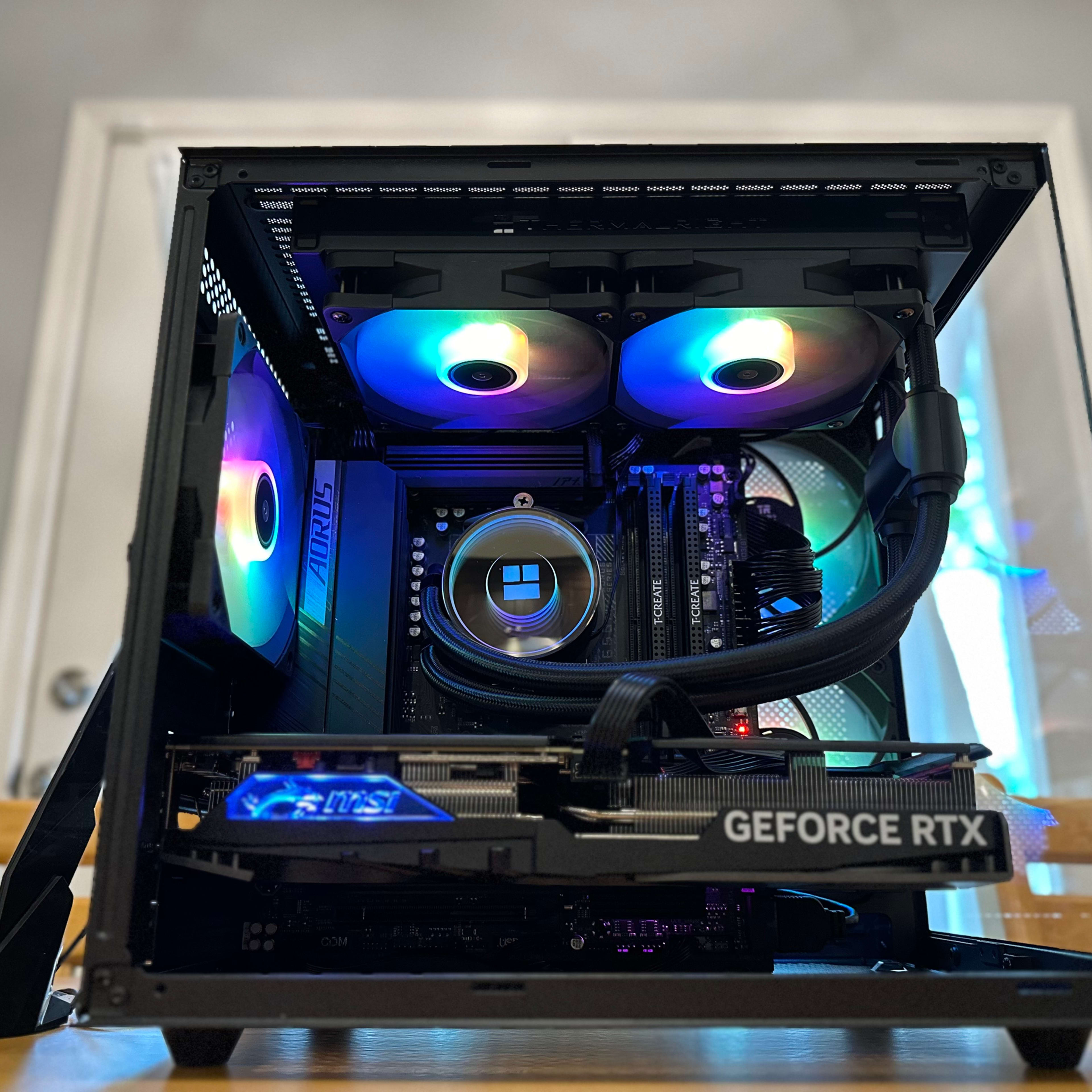 🍧🌚|RTX 4070ti, Ryzen 7800x3d, 32gb DDR5, 2tb NVMe, WiFi Equipped Gaming/Content/Streaming PC!