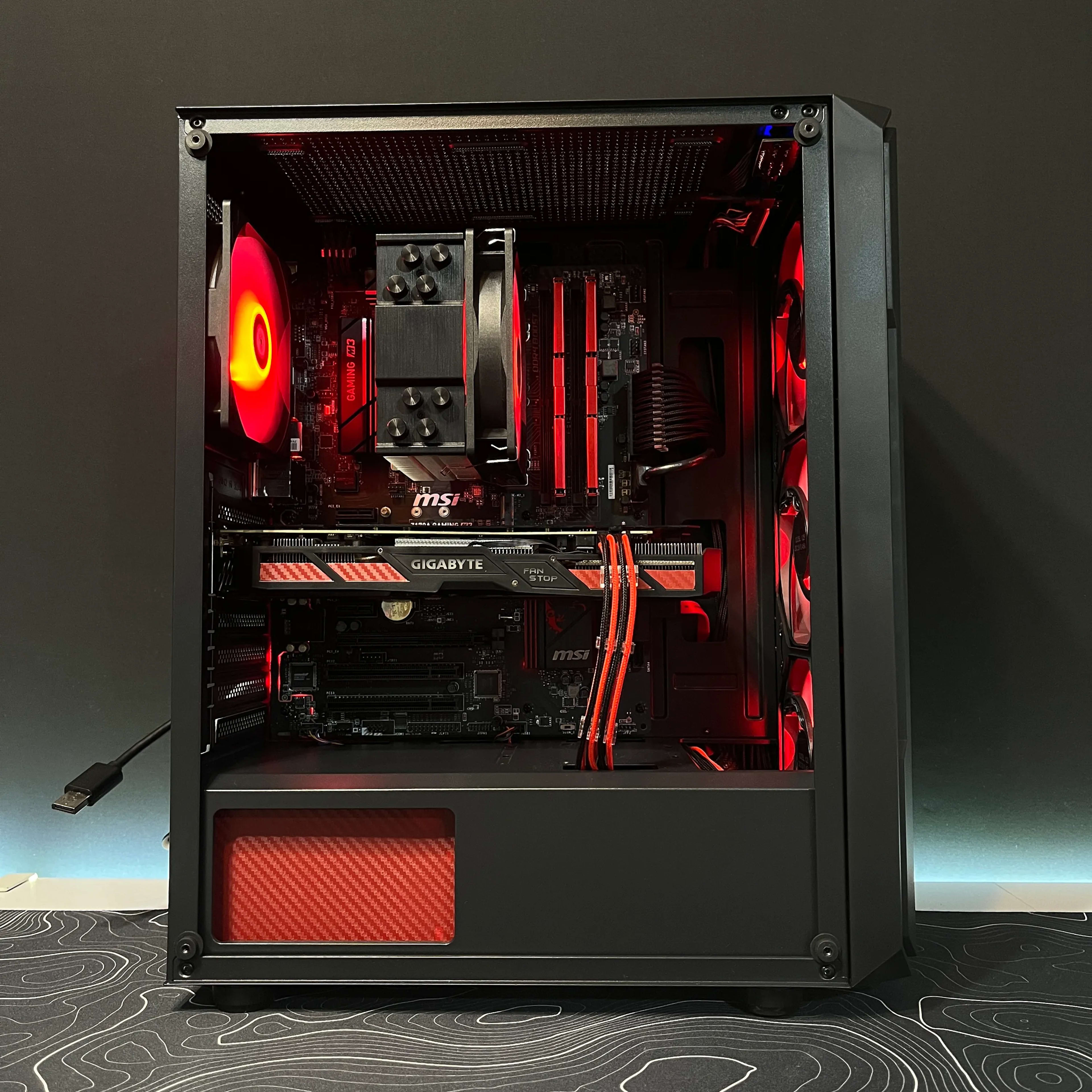 Black & Red Gaming PC | i5-7500 & GTX 1060 6GB