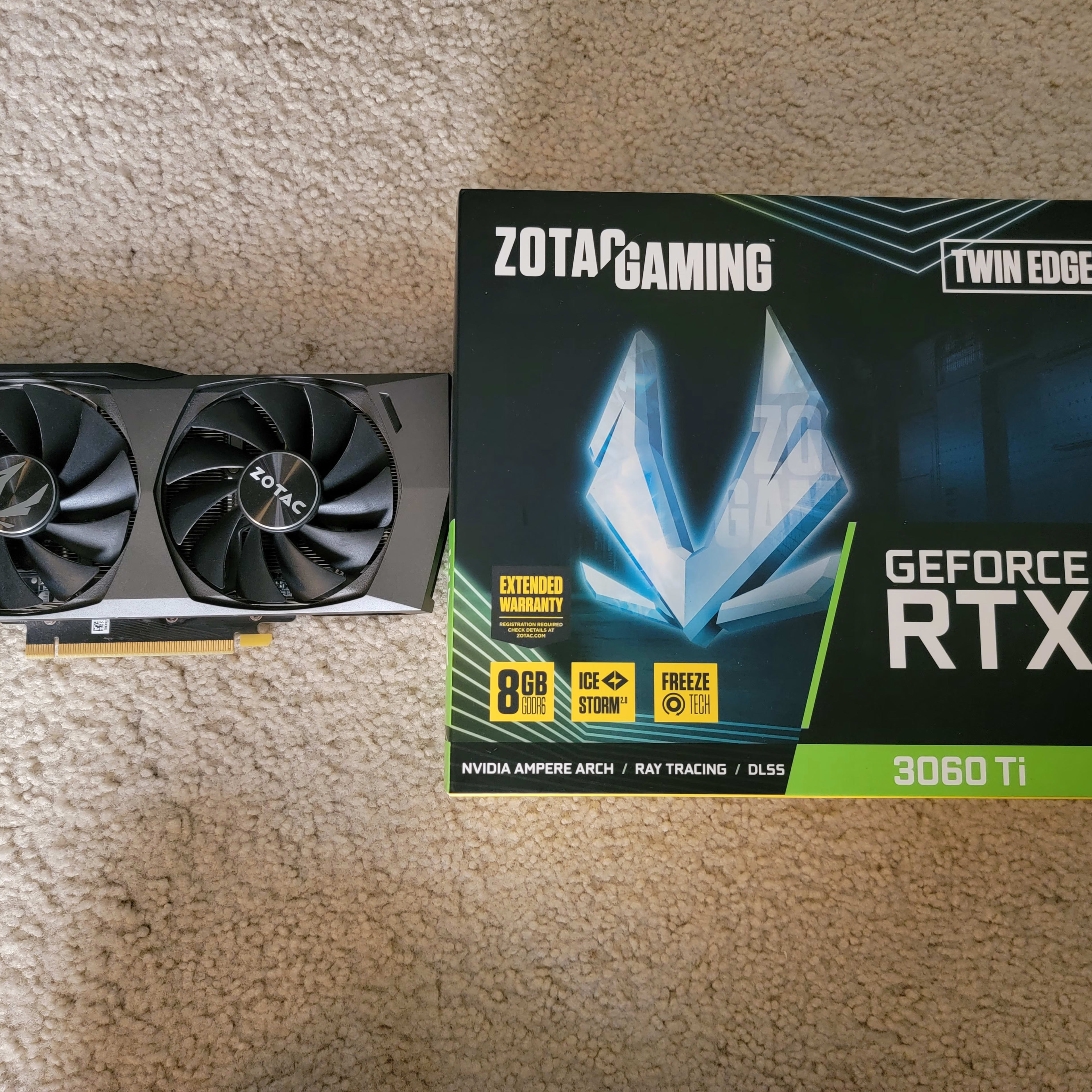 Zotac Gaming RTX 3060 TI Twin Edge OC LHR 8GB GDDR6 Like New With Original Box | Jawa Zotac Gaming RTX 3060 TI Twin Edge OC LHR 8GB GDDR6 Like New With Original Box | Jawa