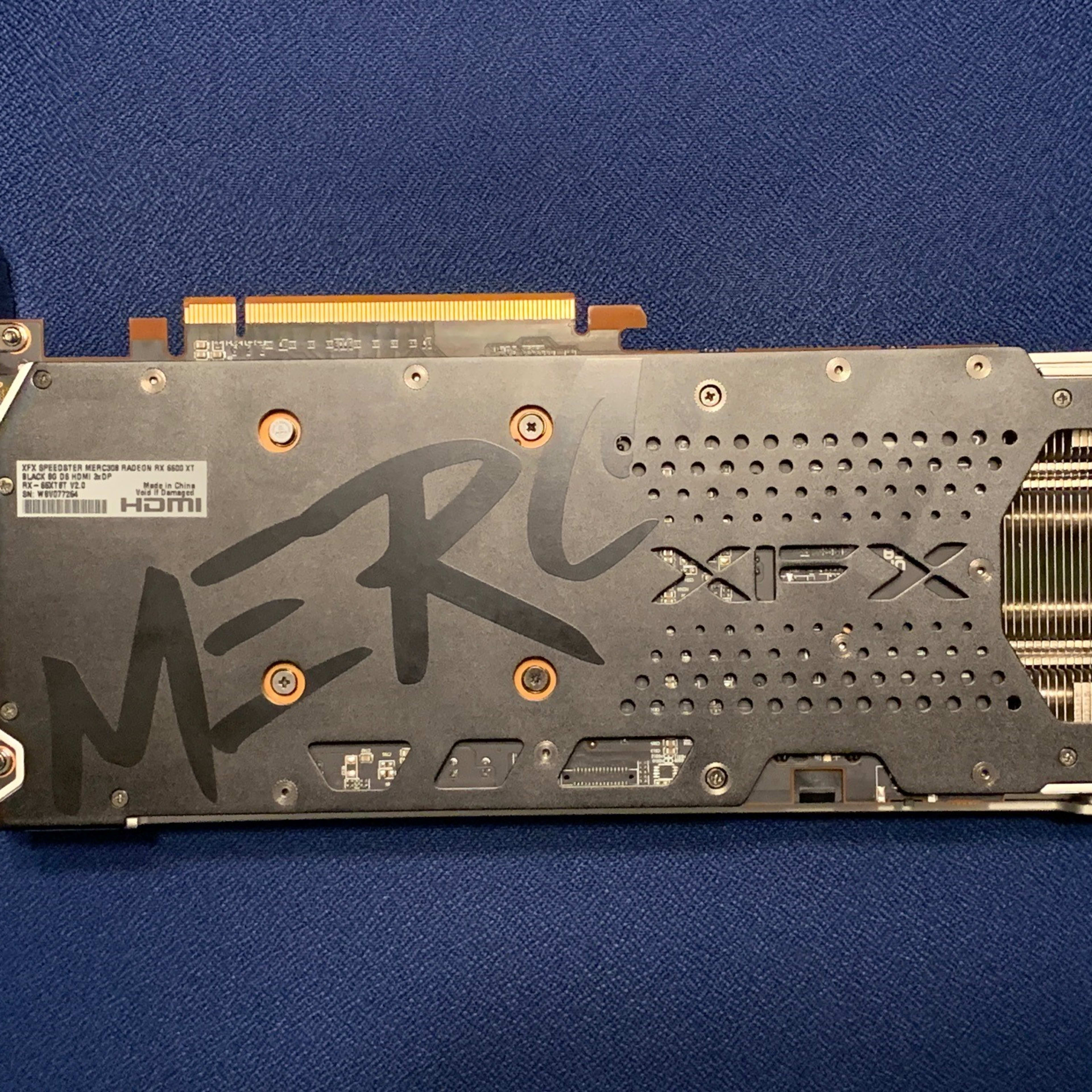 XFX Speedster MERC 308 AMD Radeon RX 6600 XT Black GDDR6 8GB Graphics Card, Used.