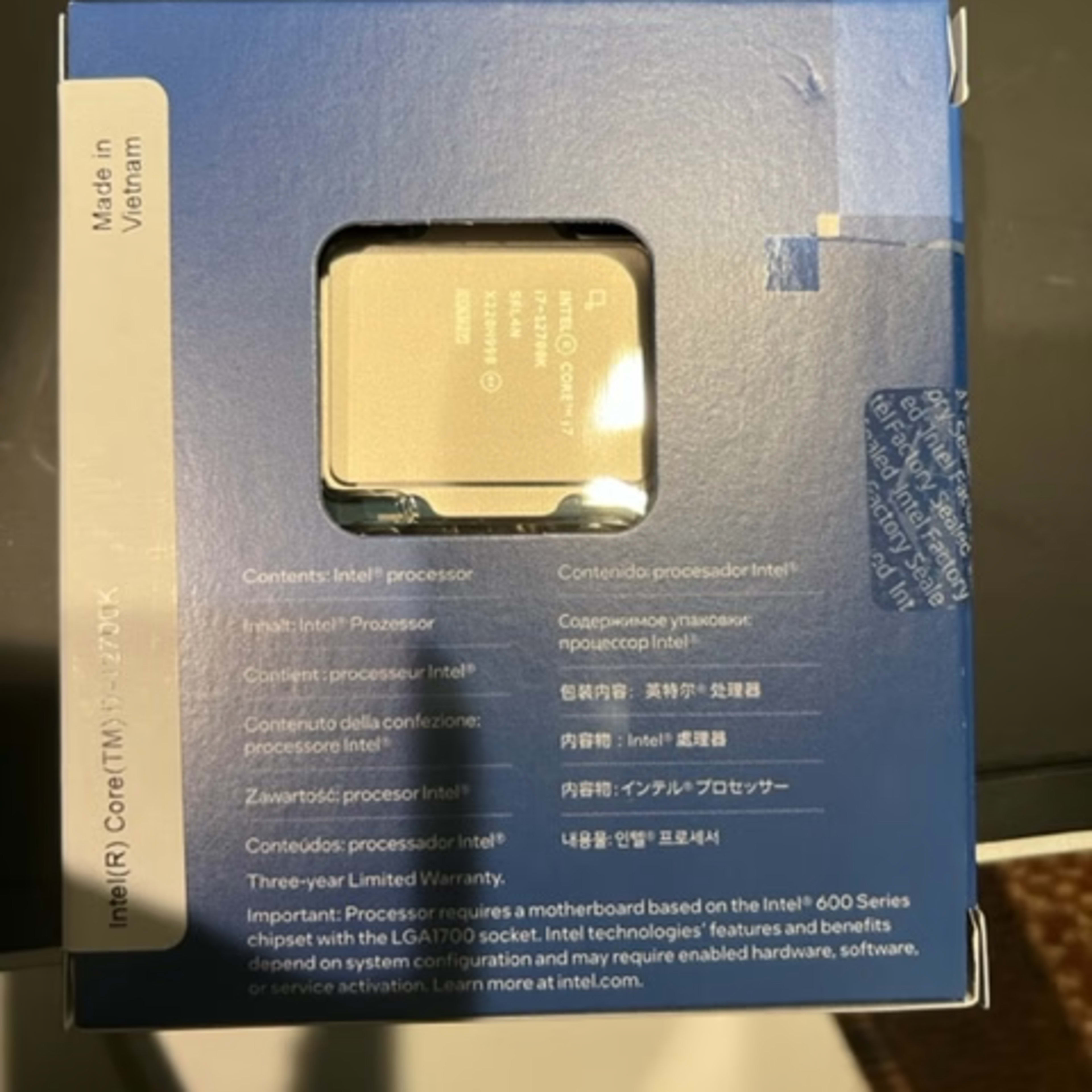 Intel Core i7-12700K Alder Lake 3.6GHz Twelve-Core LGA 1700 Boxed Processor - Heatsink Not Included