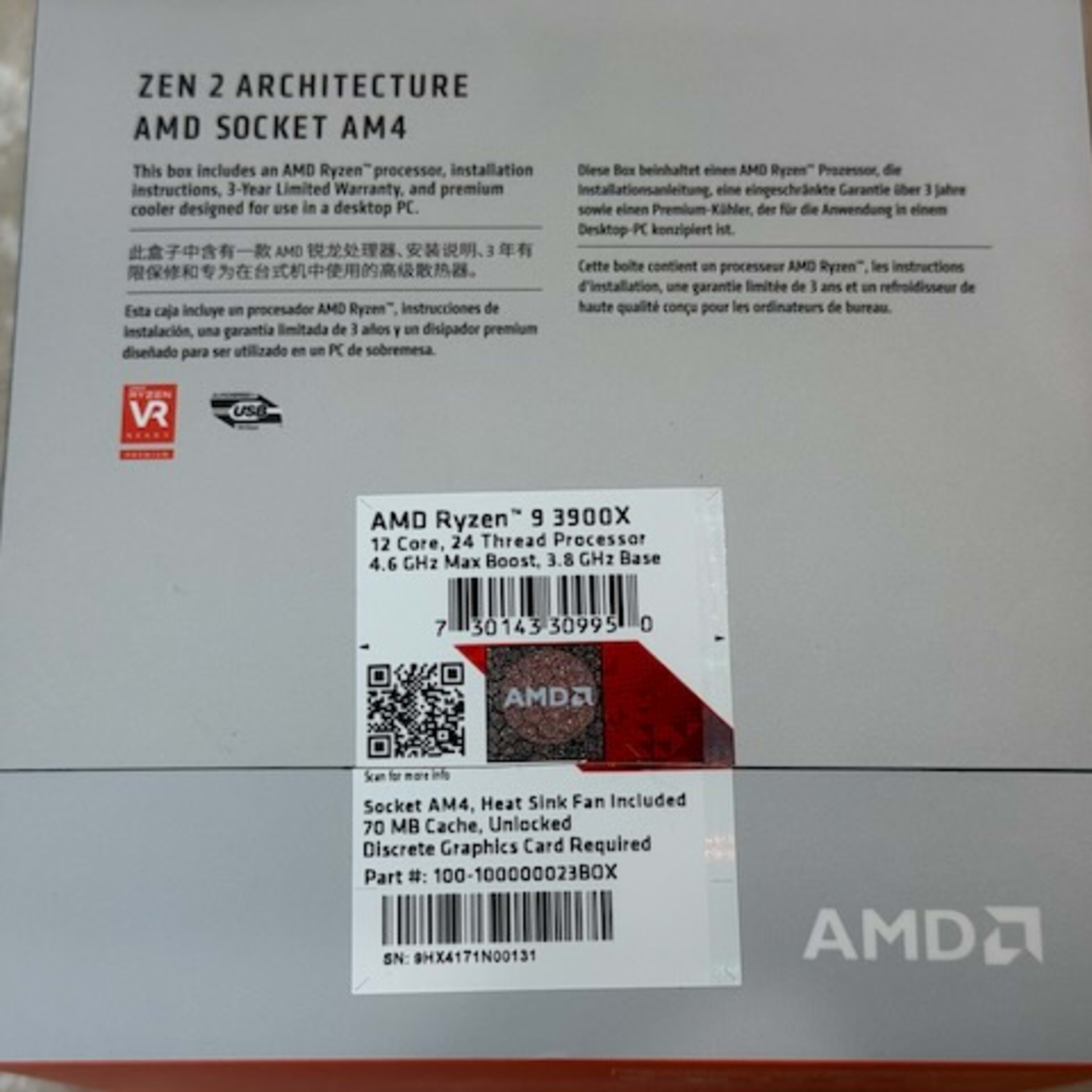 AMD Ryzen 9 3900X Processor - Like New! In Original Box with AMD Ryzen 9 3900X Processor - Like New! In Original Box with