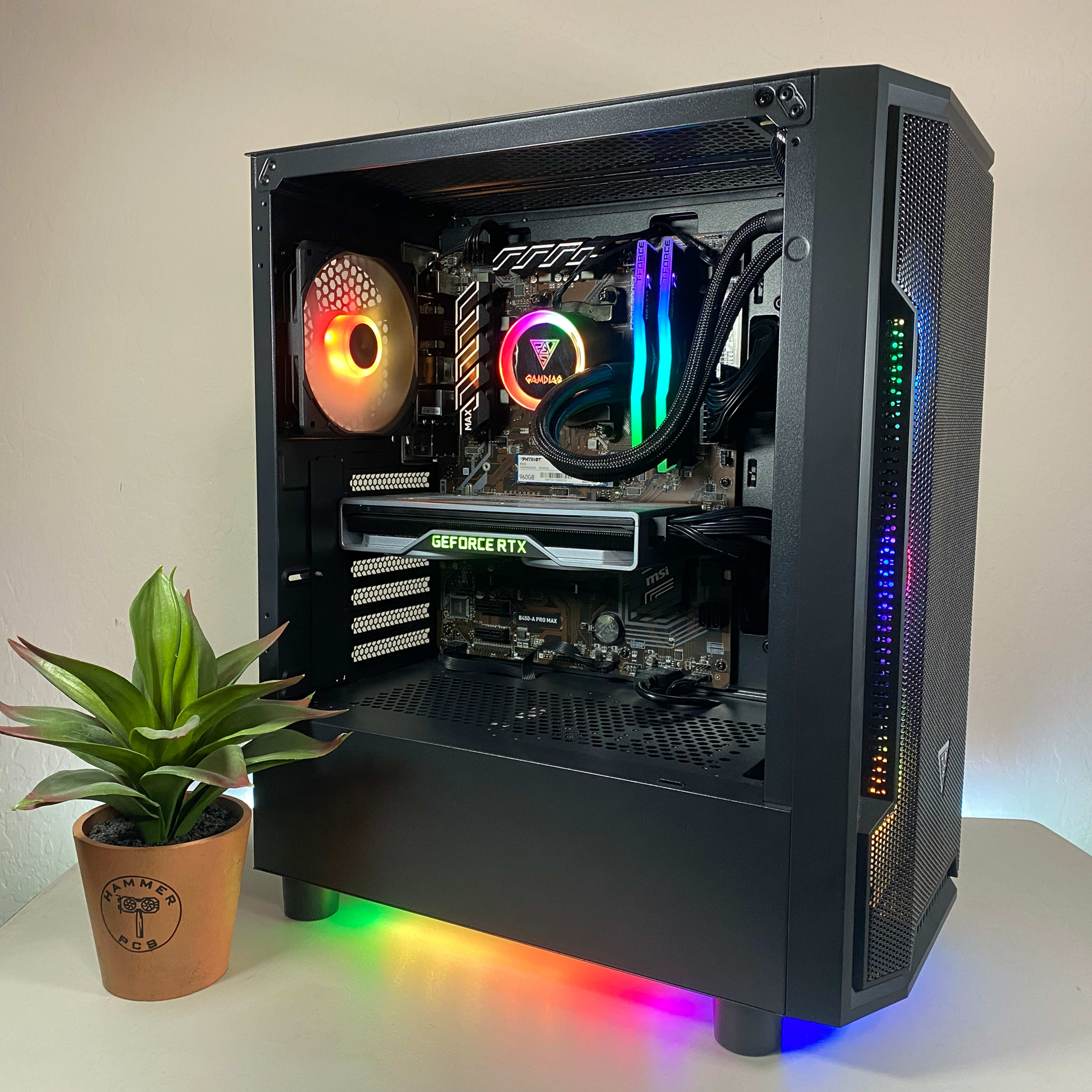 Custom Built High End 32GB RAM RYZEN 5 NVIDIA 2070 Water Cooled Gaming PC Computer